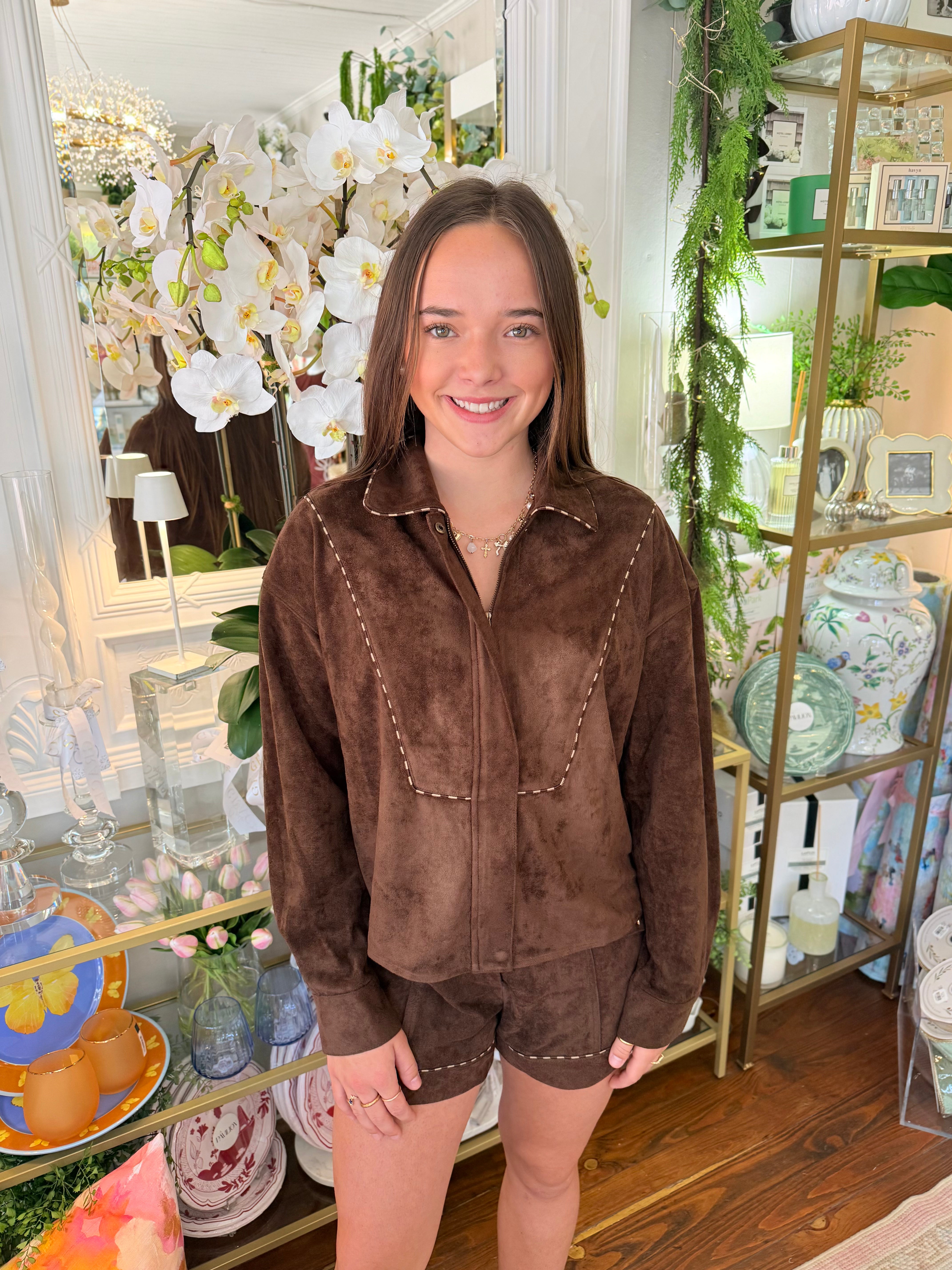 Avyanna Faux Suede Jacket | Ciebon