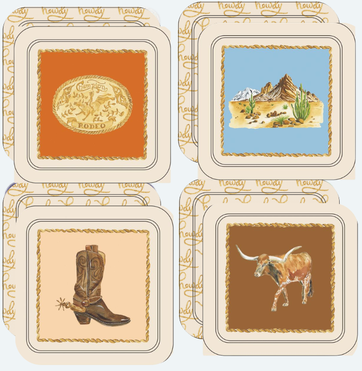 Cowboy Coasters (Set of 4)
