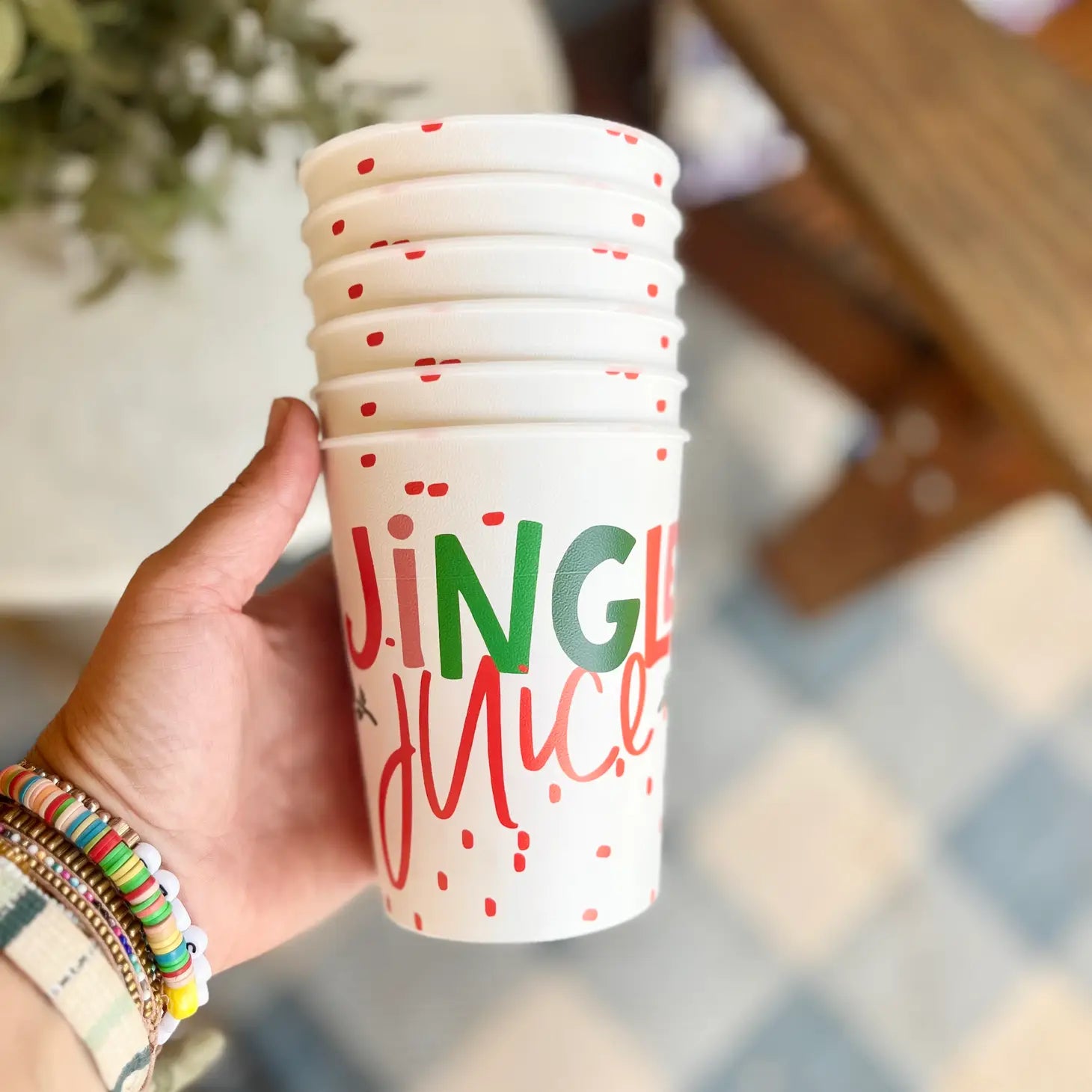 Jingle Juice Reusable Party Cups (Set of 4)