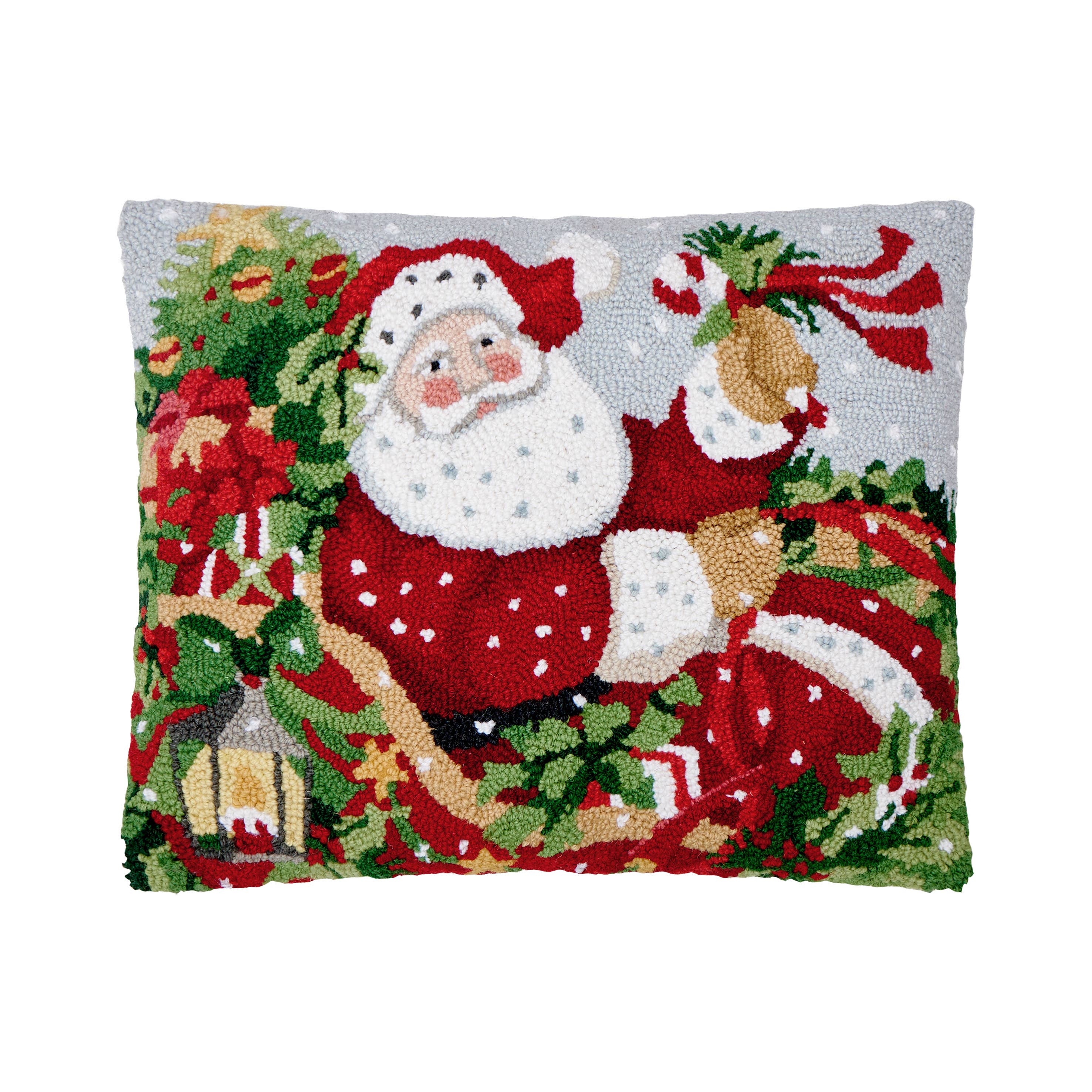 Santa In Sleigh Hook Pillow