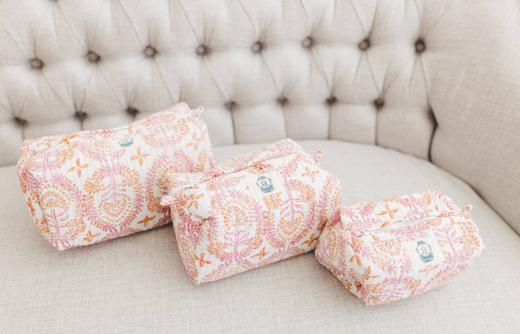 Dahlia | Quilted Cosmetic Bags
