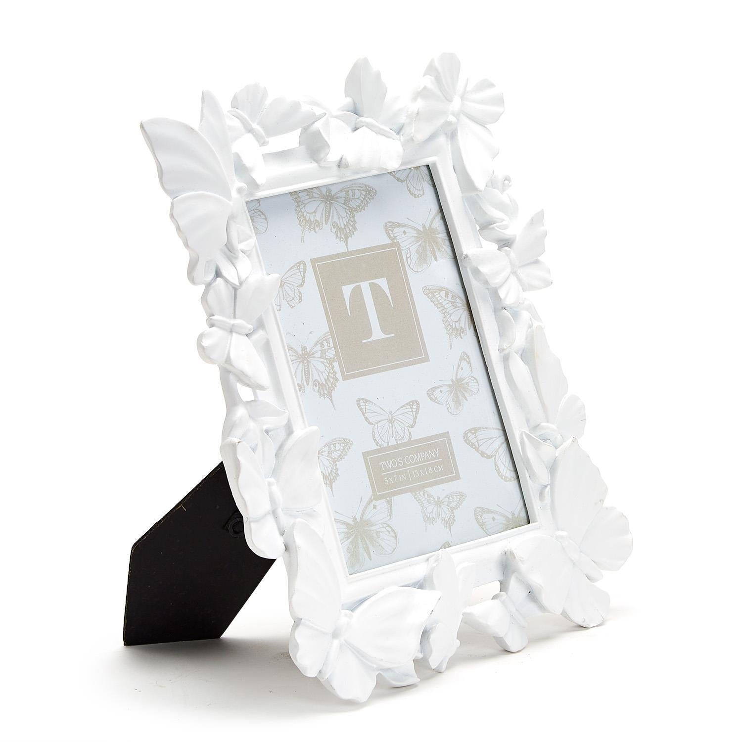 White Butterfly 5x7 Photo Frame