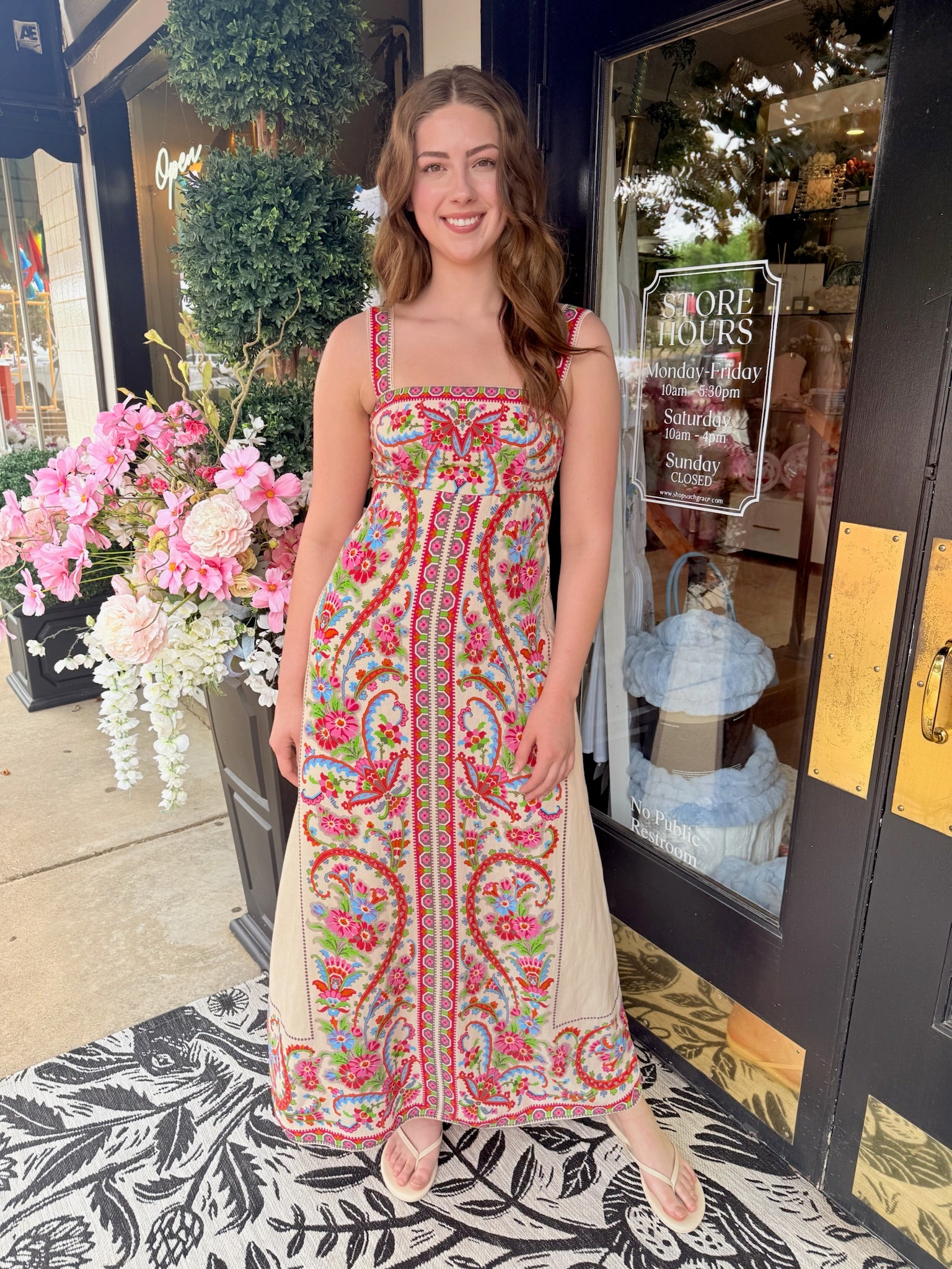 Annalisa Dress in Scroll with It | Elizabeth James