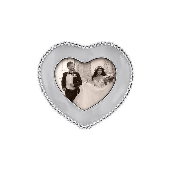 Beaded Heart Frame (4x6) | Mariposa