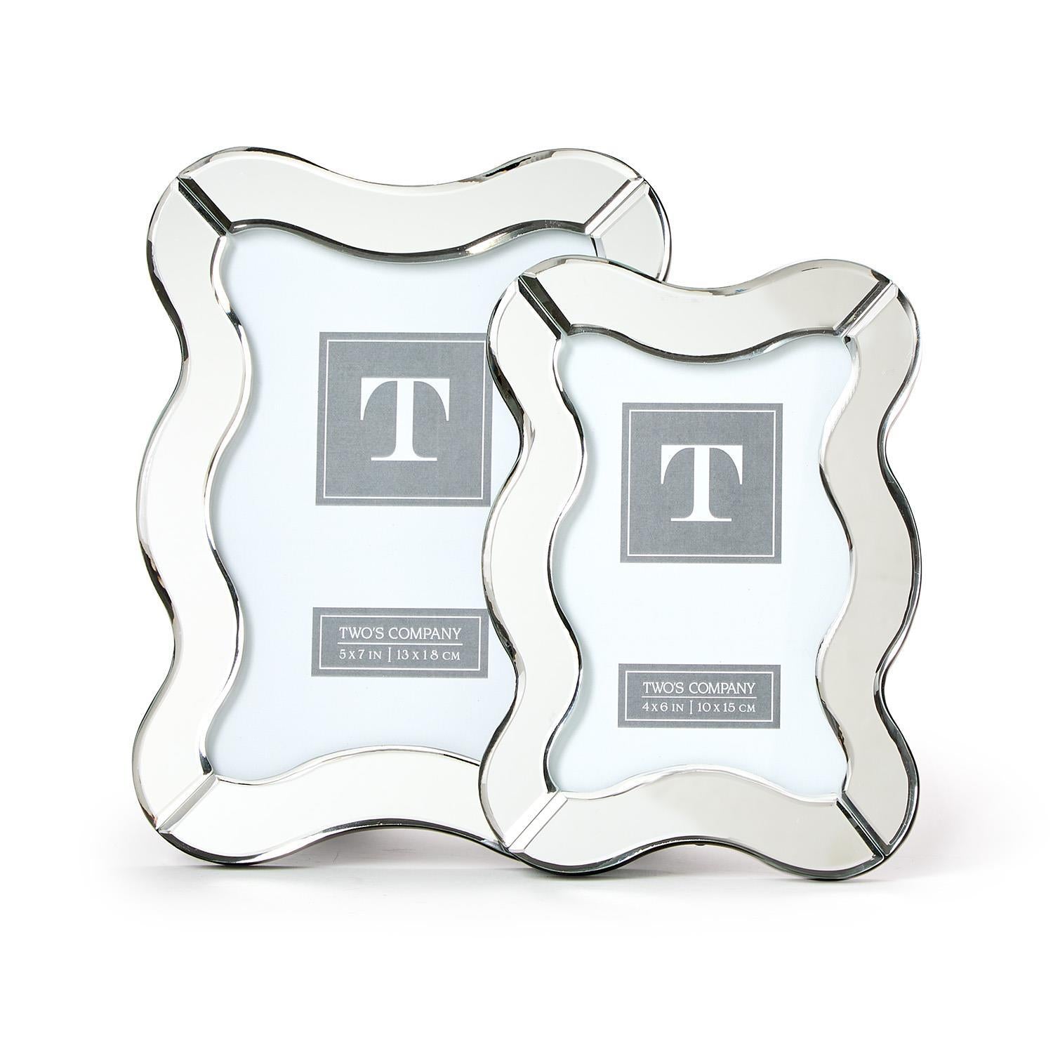Scalloped Mirror Photo Frame