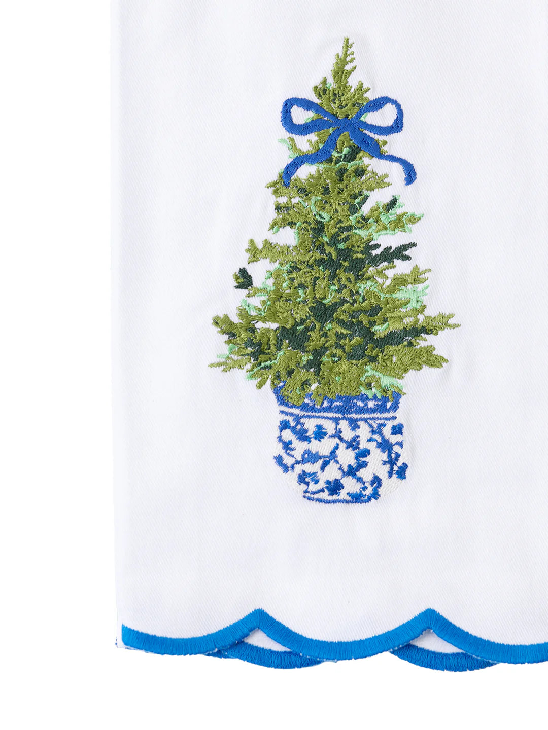 Fancy & Festive Embroidered Tea Towel