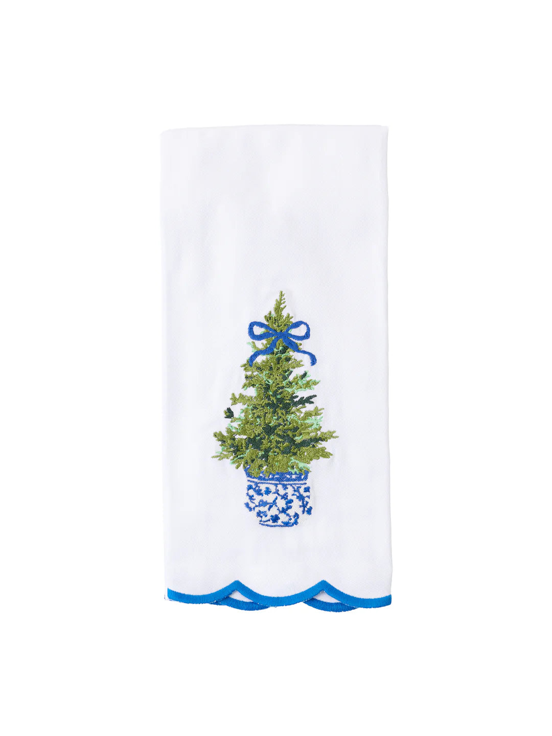 Fancy & Festive Embroidered Tea Towel