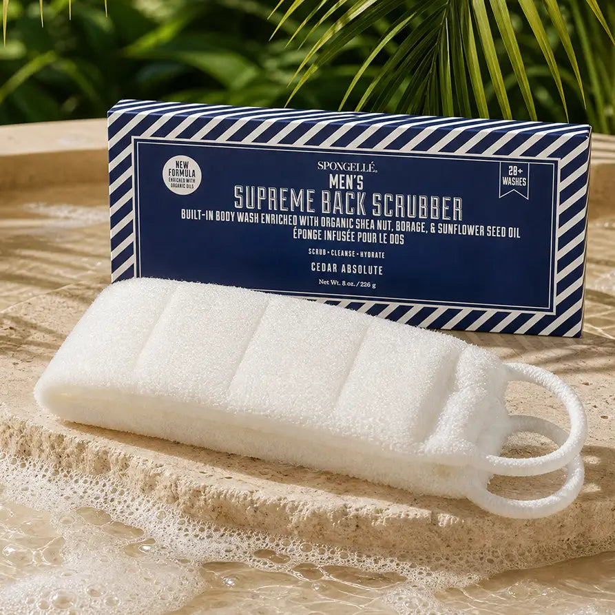 Men's Body Wash Infused Back Scrubber | Spongellé