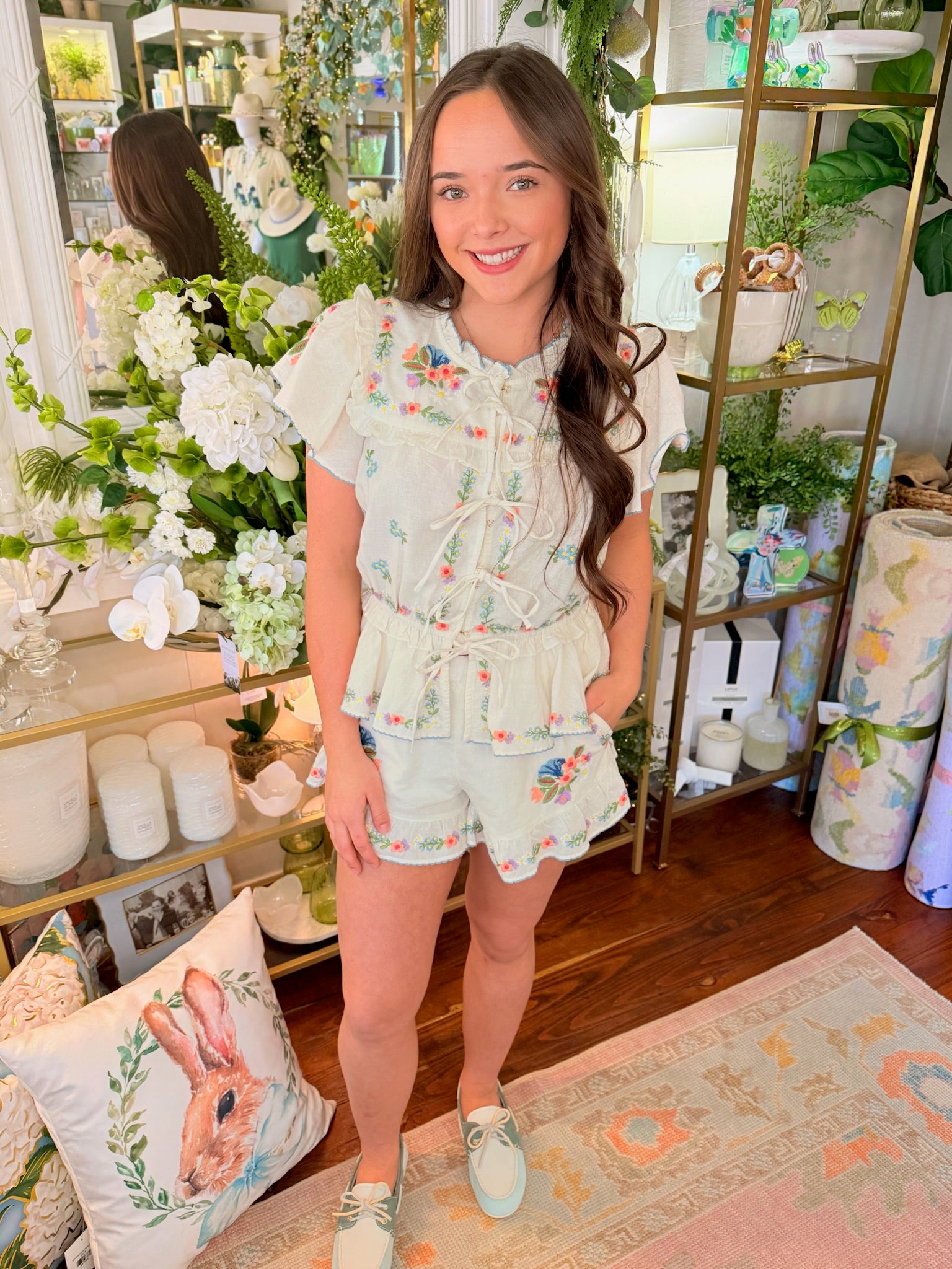 Cannes Shorts - Wild Meadow Embroidery | Show Me Your Mumu