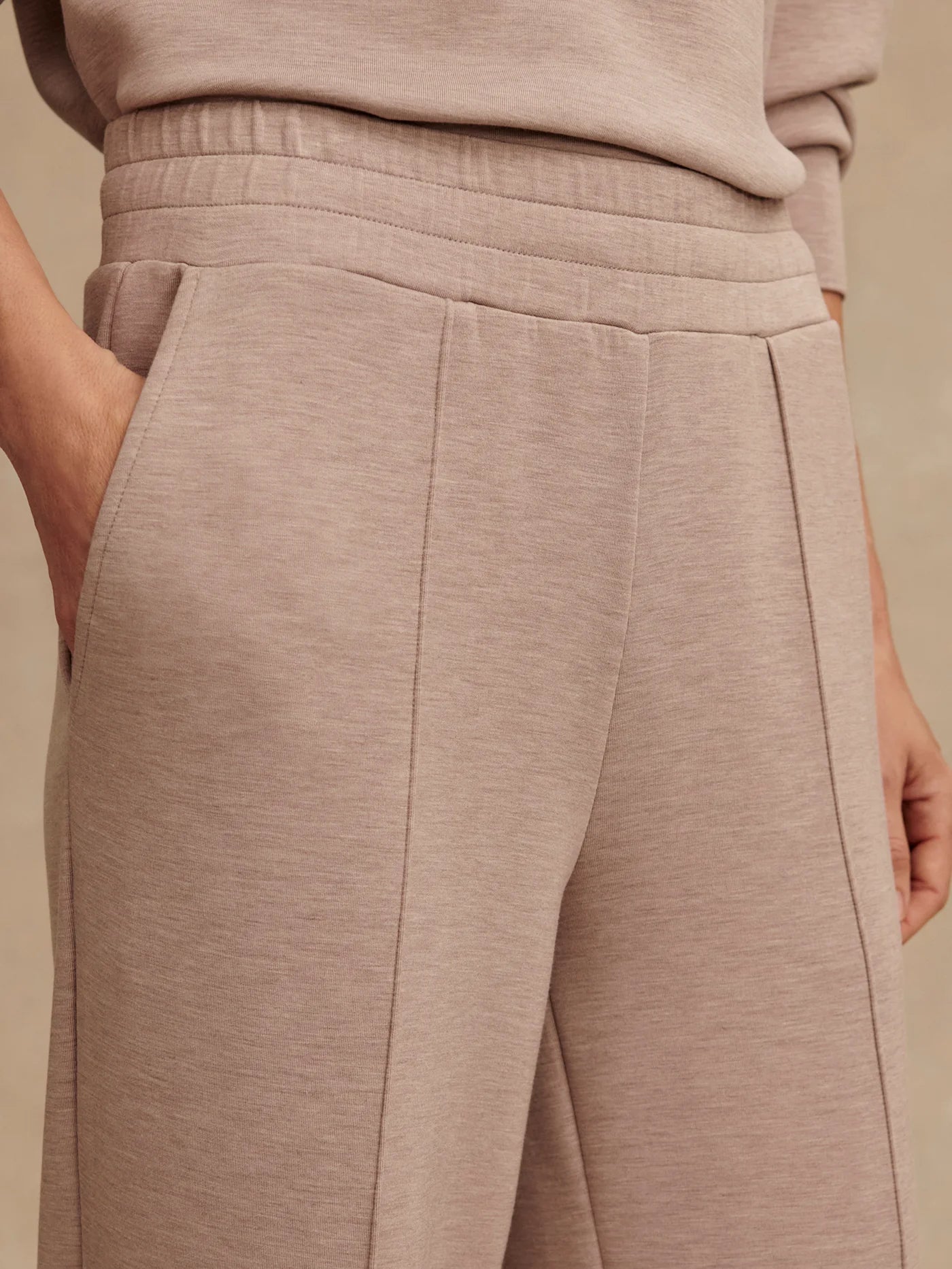 The Wide Leg Pant (30") - Taupe Marl | Varley