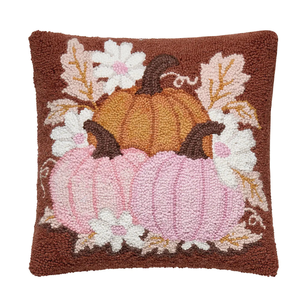 Daisies and Pumpkin Trio Hook Pillow