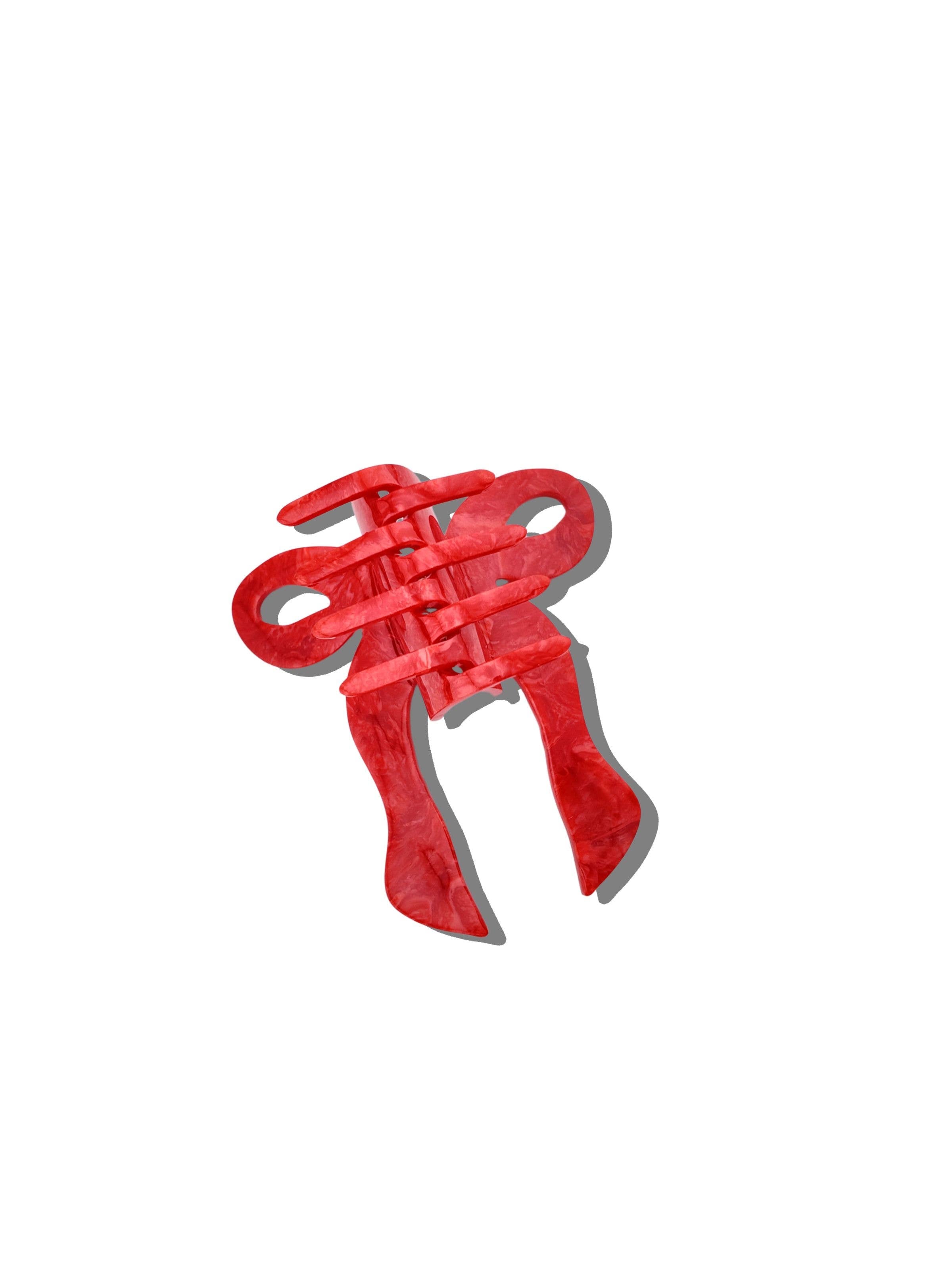 Hand-painted Coquette Bow Claw Hair Clip | Solar Eclipse