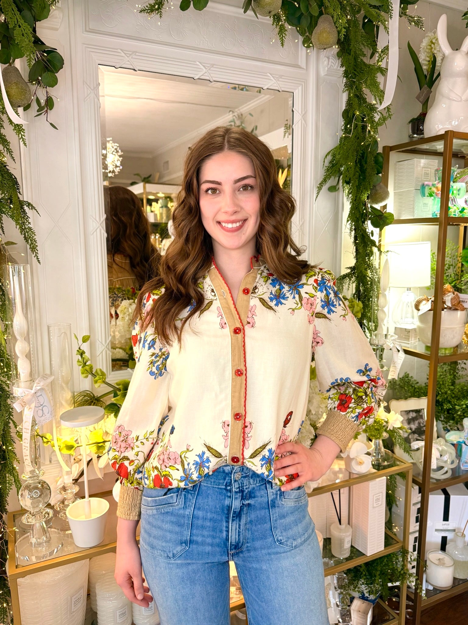 Emily Top in Butterfly Garden | Elizabeth James