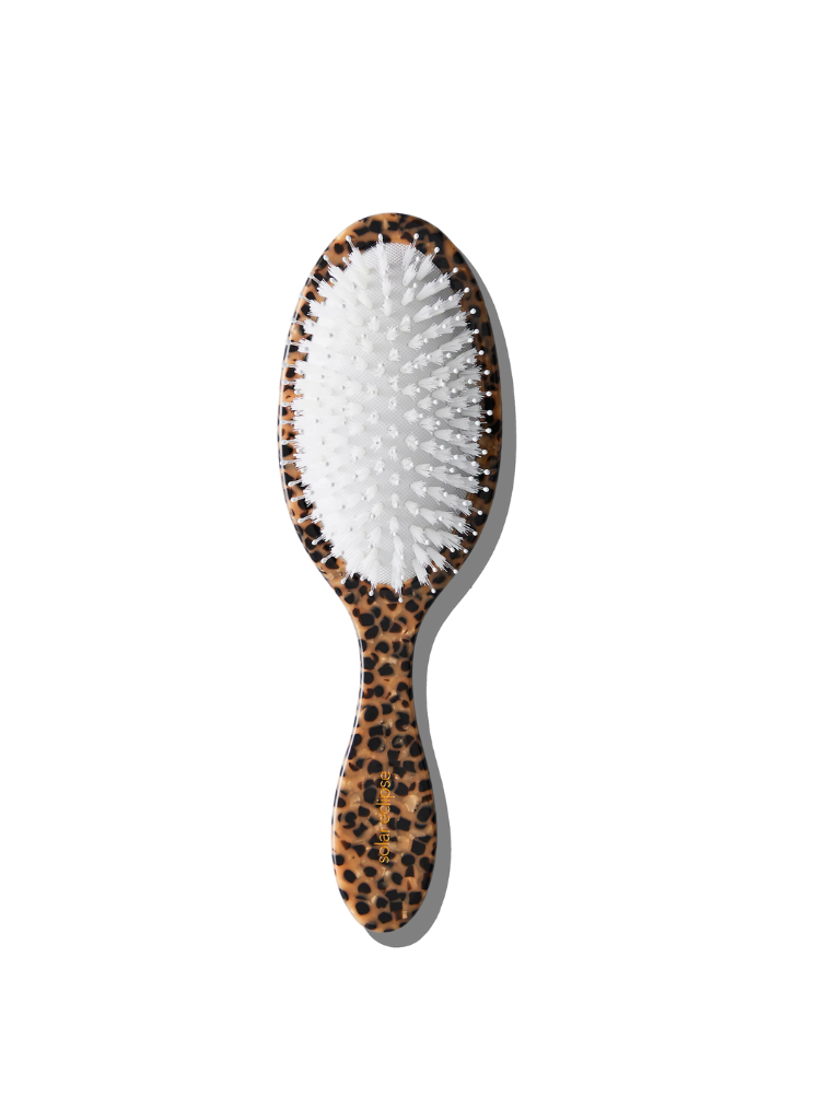 Hand-painted Leopard Bow Acetate Hair Brush