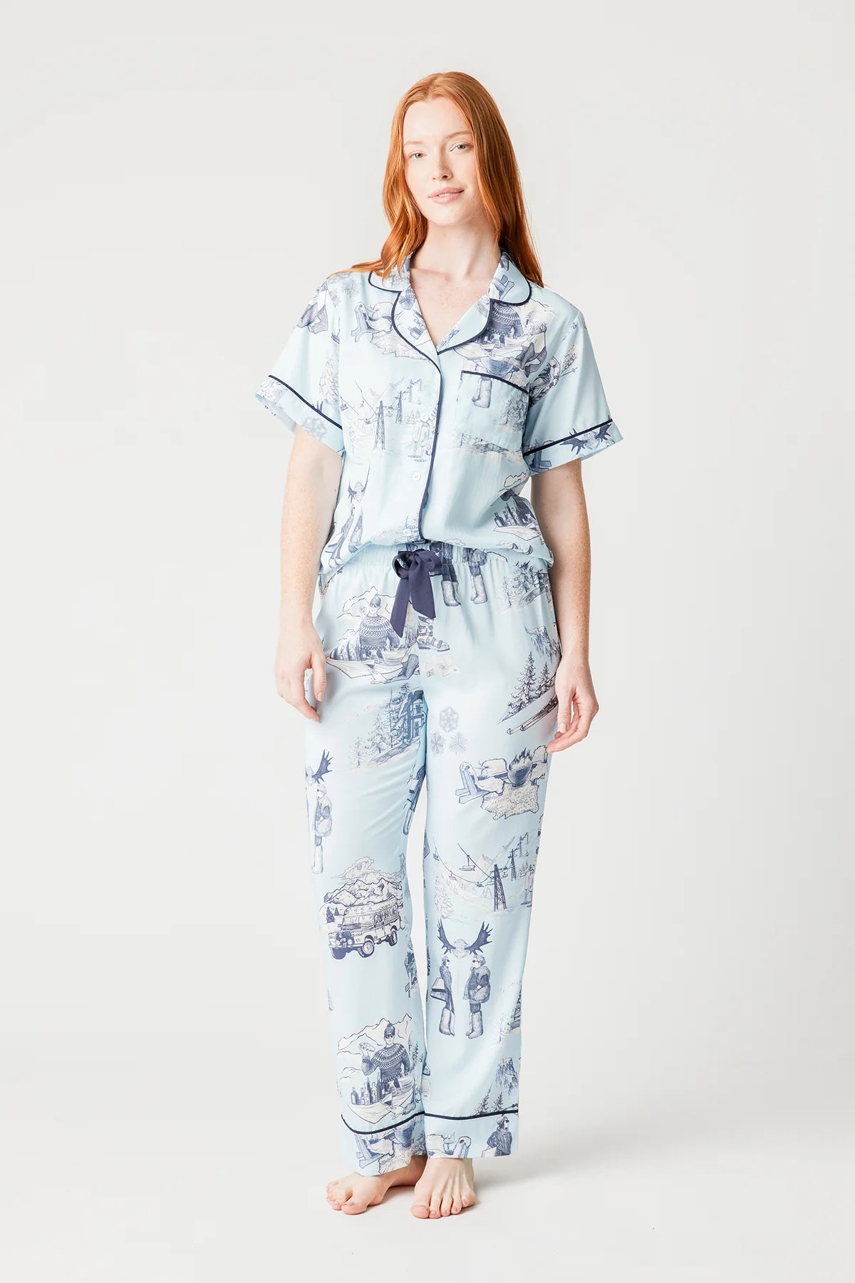 Après Ski Toile Pajama Pants Set | Katie Kime