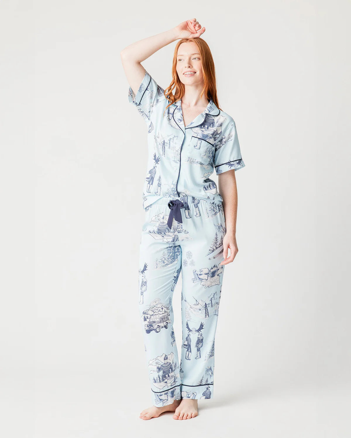 Après Ski Toile Pajama Pants Set | Katie Kime