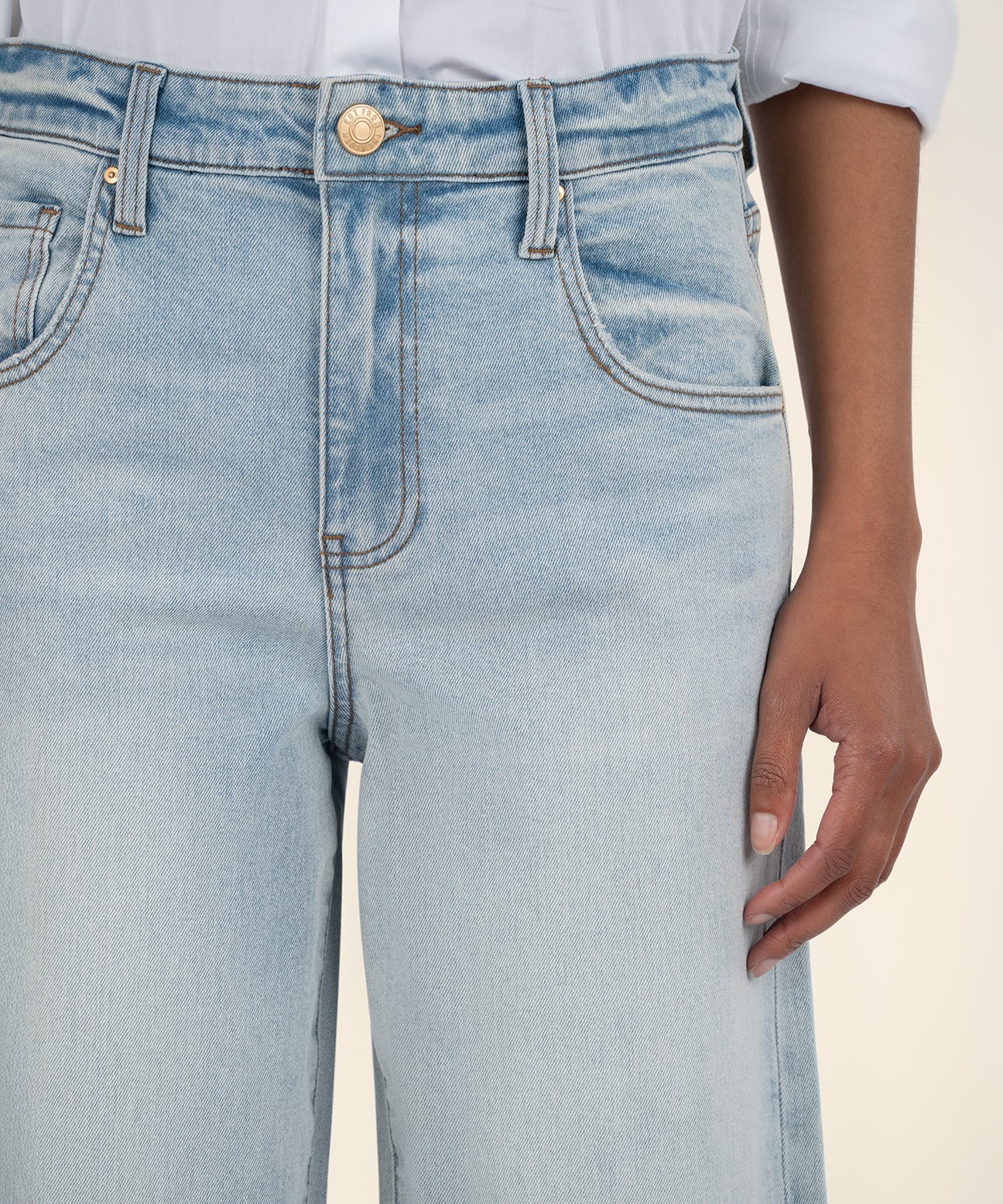 Gwen High Rise Wide Leg Roll Up Jean | Kut From The Kloth