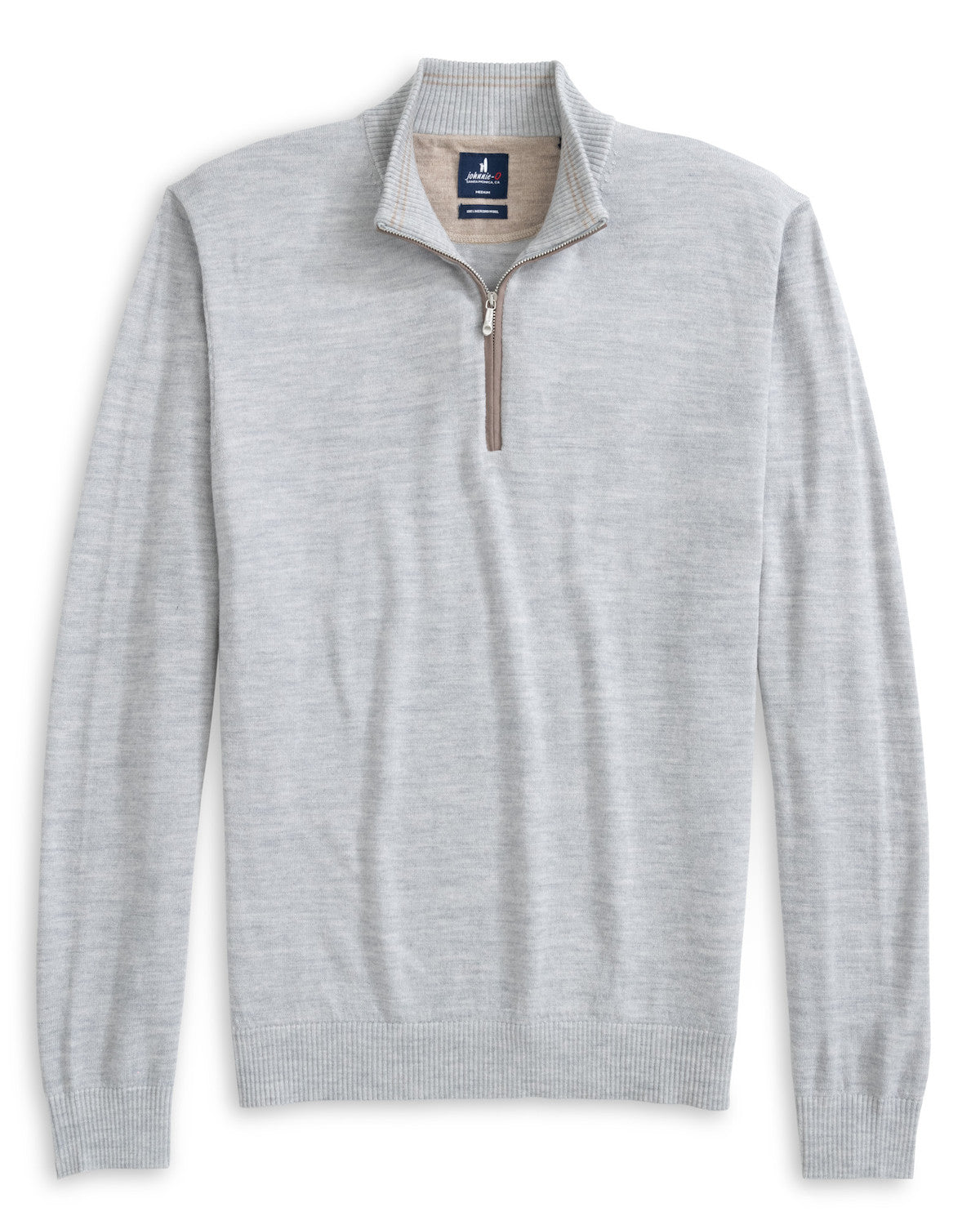 Raynor Merino 1/4 Zip Sweater - Light Grey | Johnnie-O