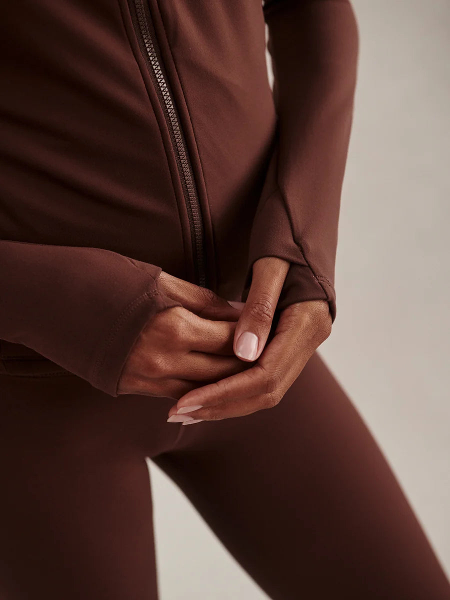 Always Zip-Through Sweat - Mahogany | Varley