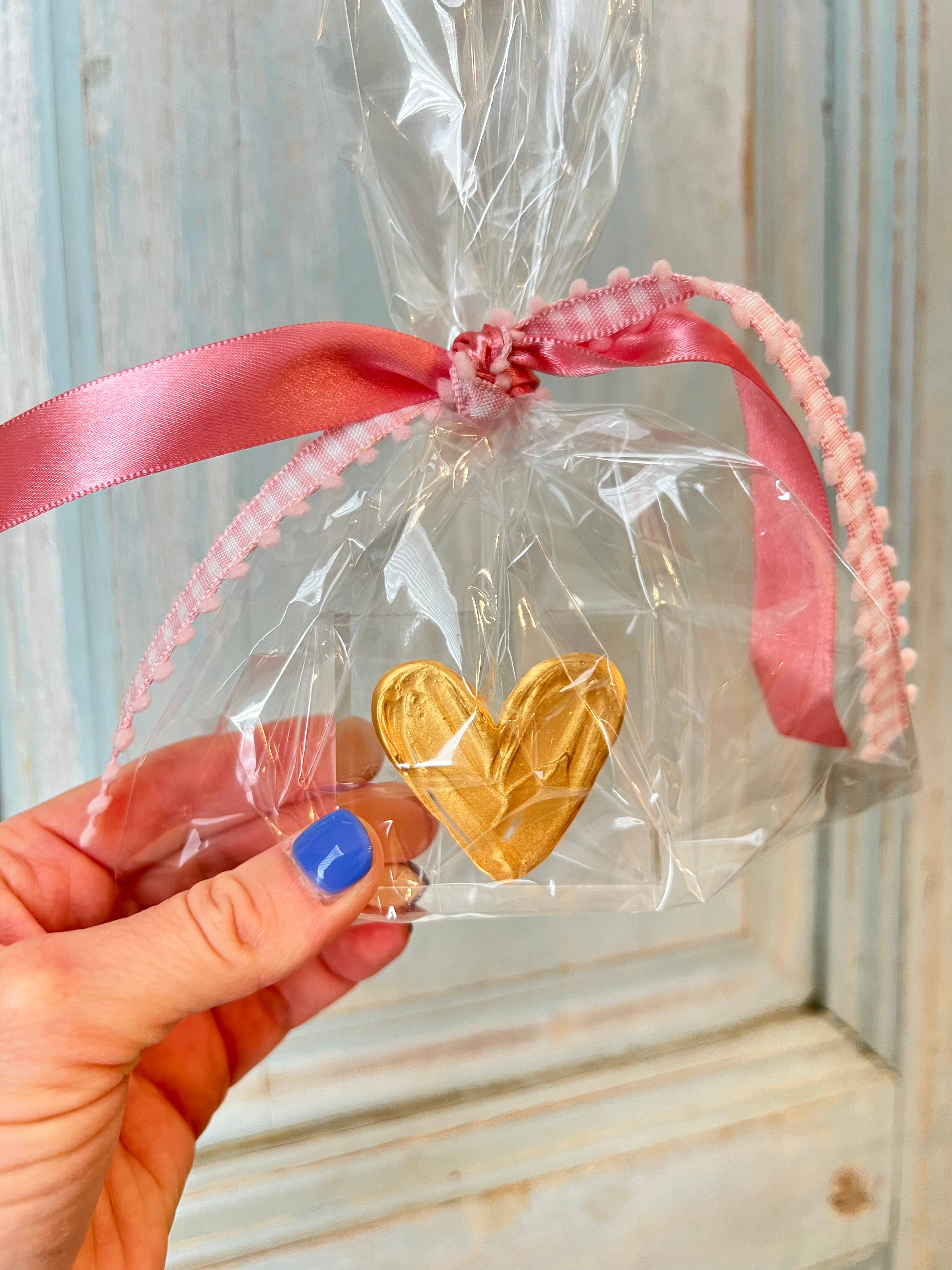 2x2 inch Acrylic Gold Hearts | Happies By AMS
