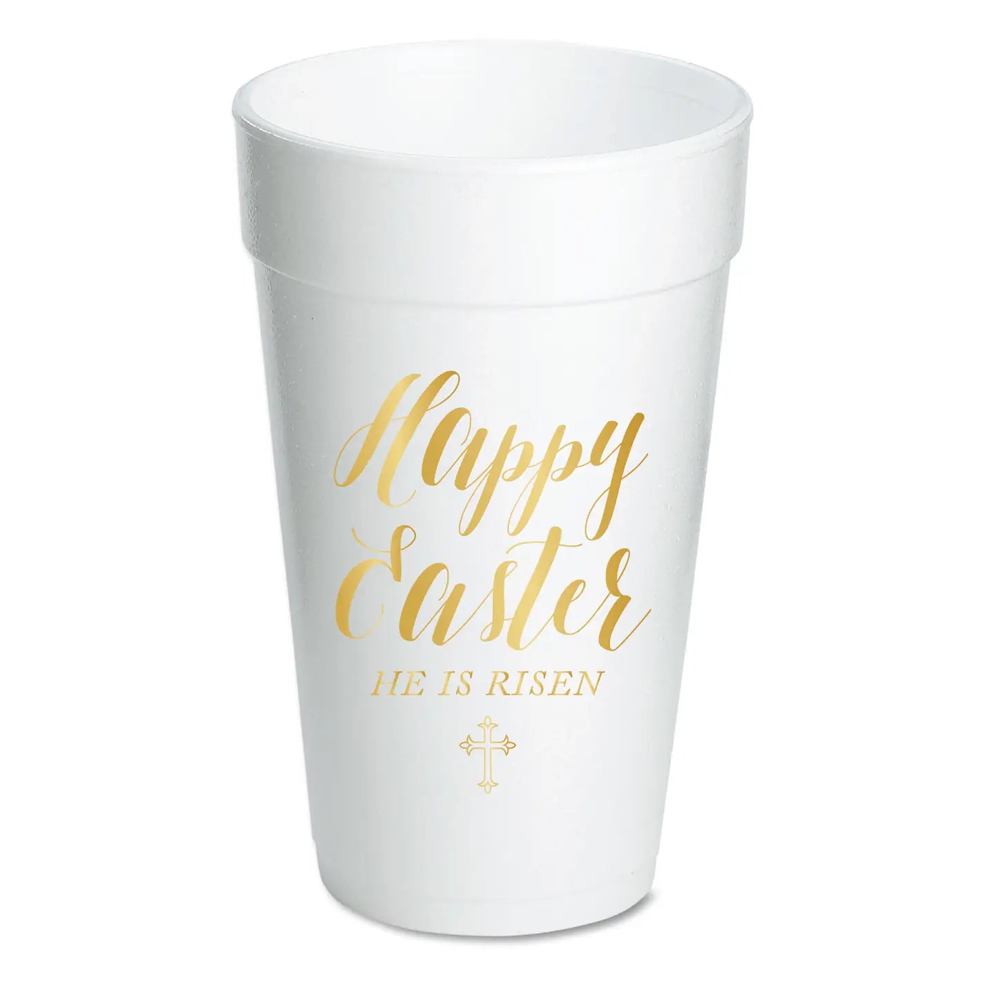 Happy Easter He Has Risen Cross Cup