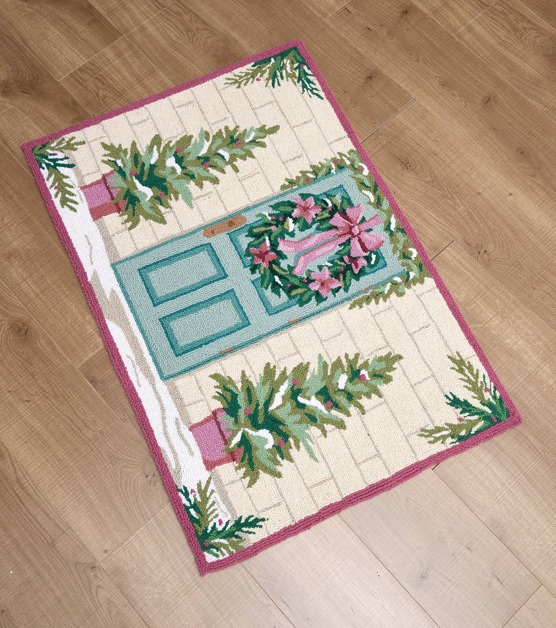 Holiday Front Porch Hook Rug