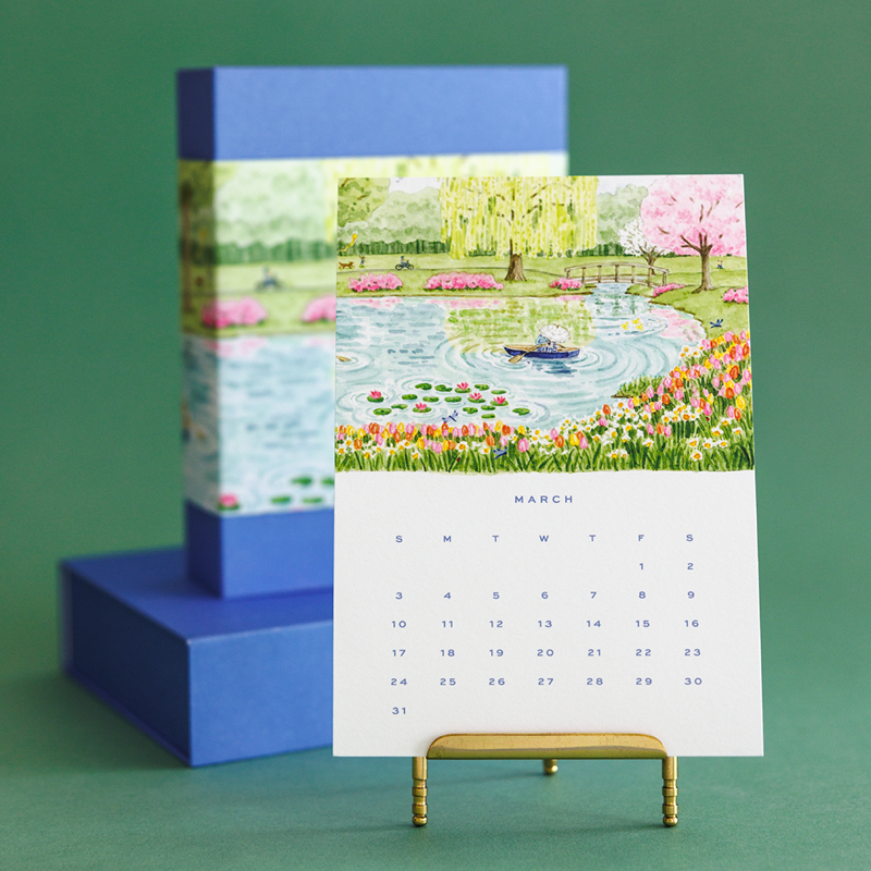 2024 Desktop Calendar with Easel | Dogwood Hill