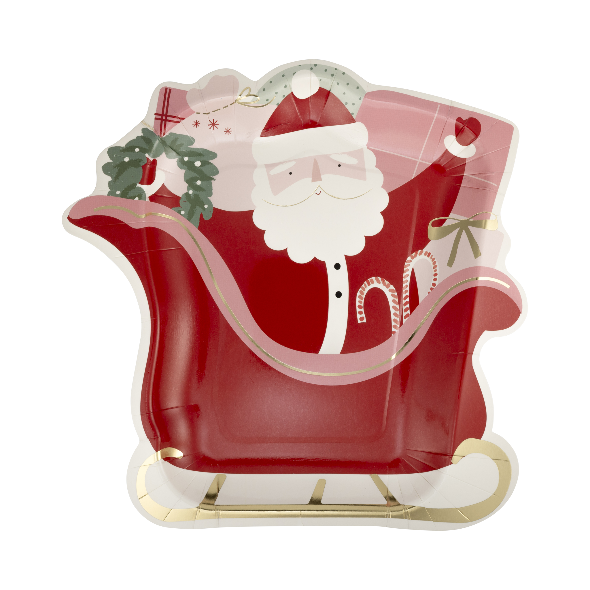 Santa's Sleigh Shaped Paper Plates