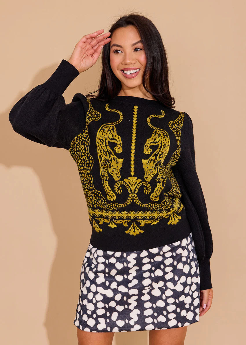 Lucie Sweater - Pouncing Panther | Alden Adair