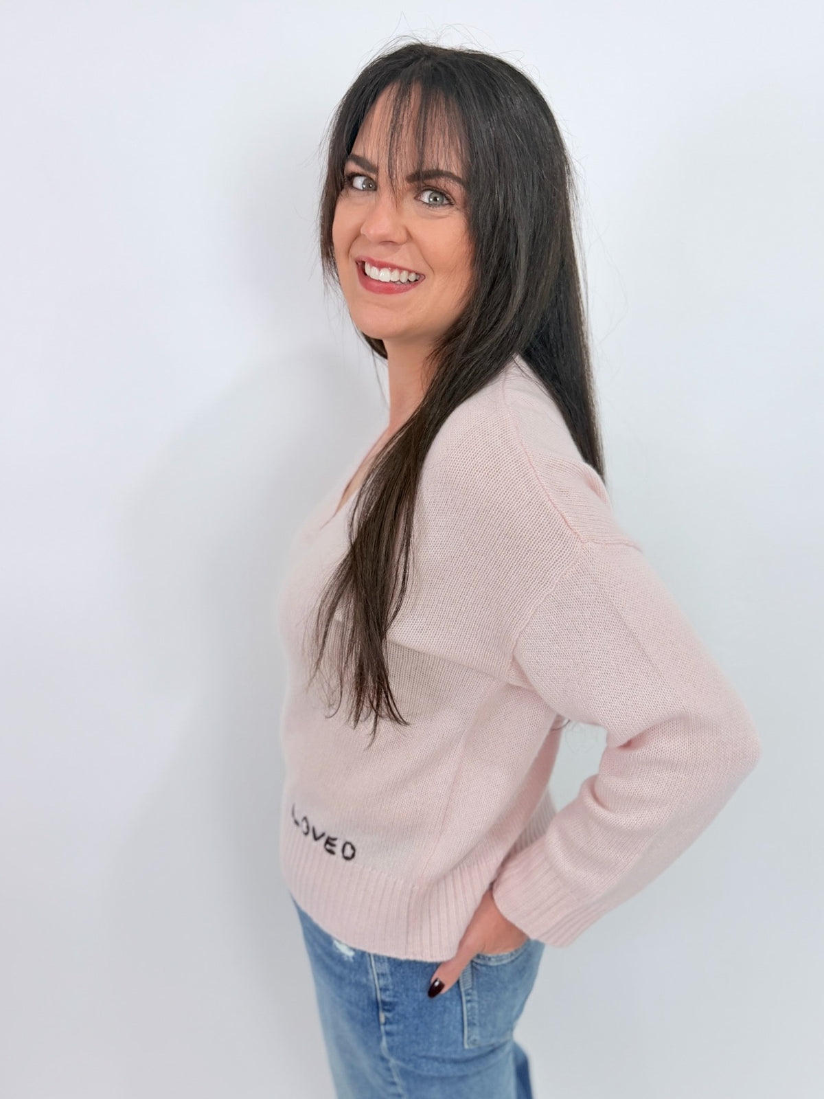 Saturday Cashmere Sweater - Hardly Pink | Kerri Rosenthal