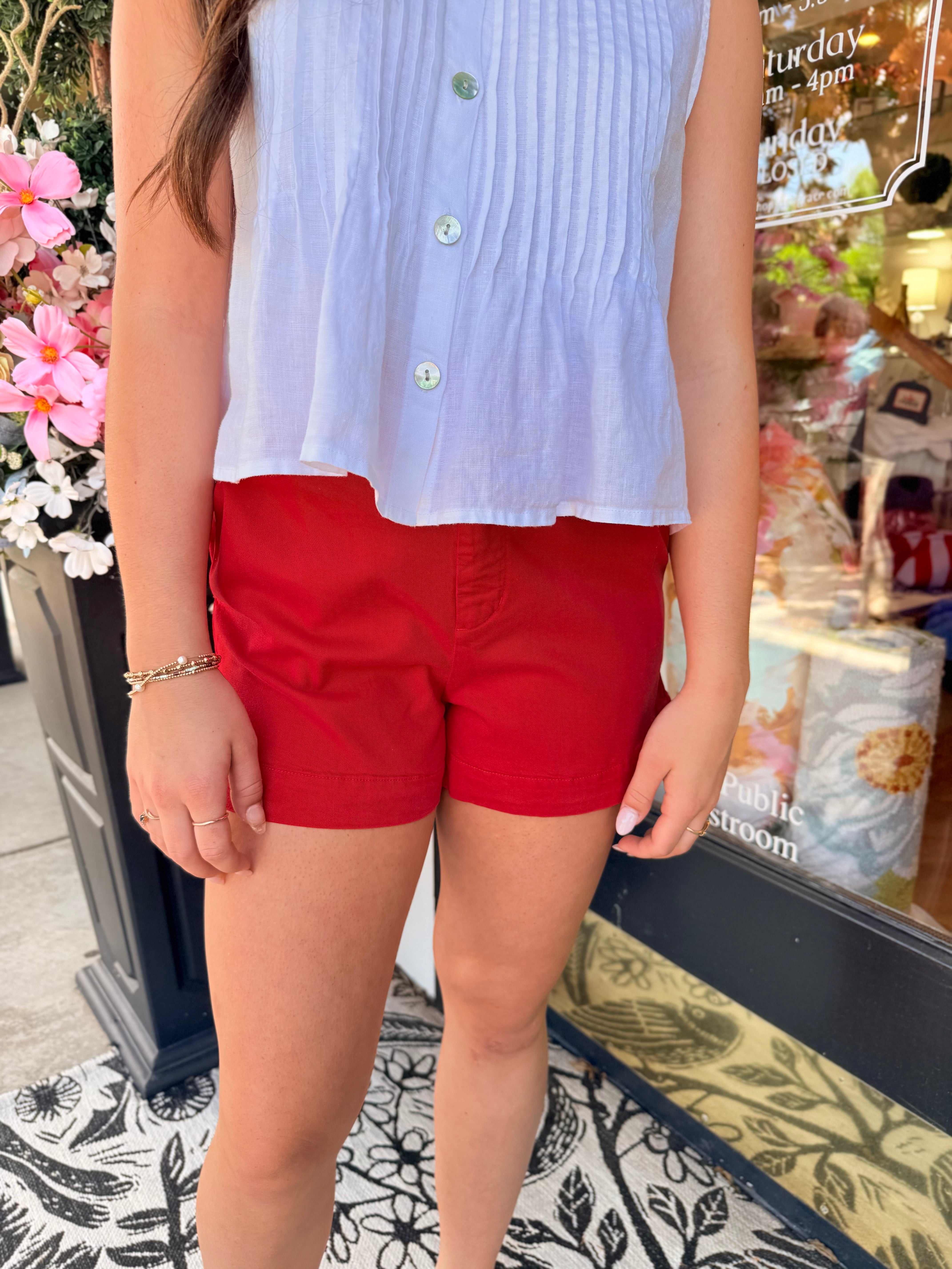 Side Slit Tennis Short - Scarlet Sand | Bella Dahl