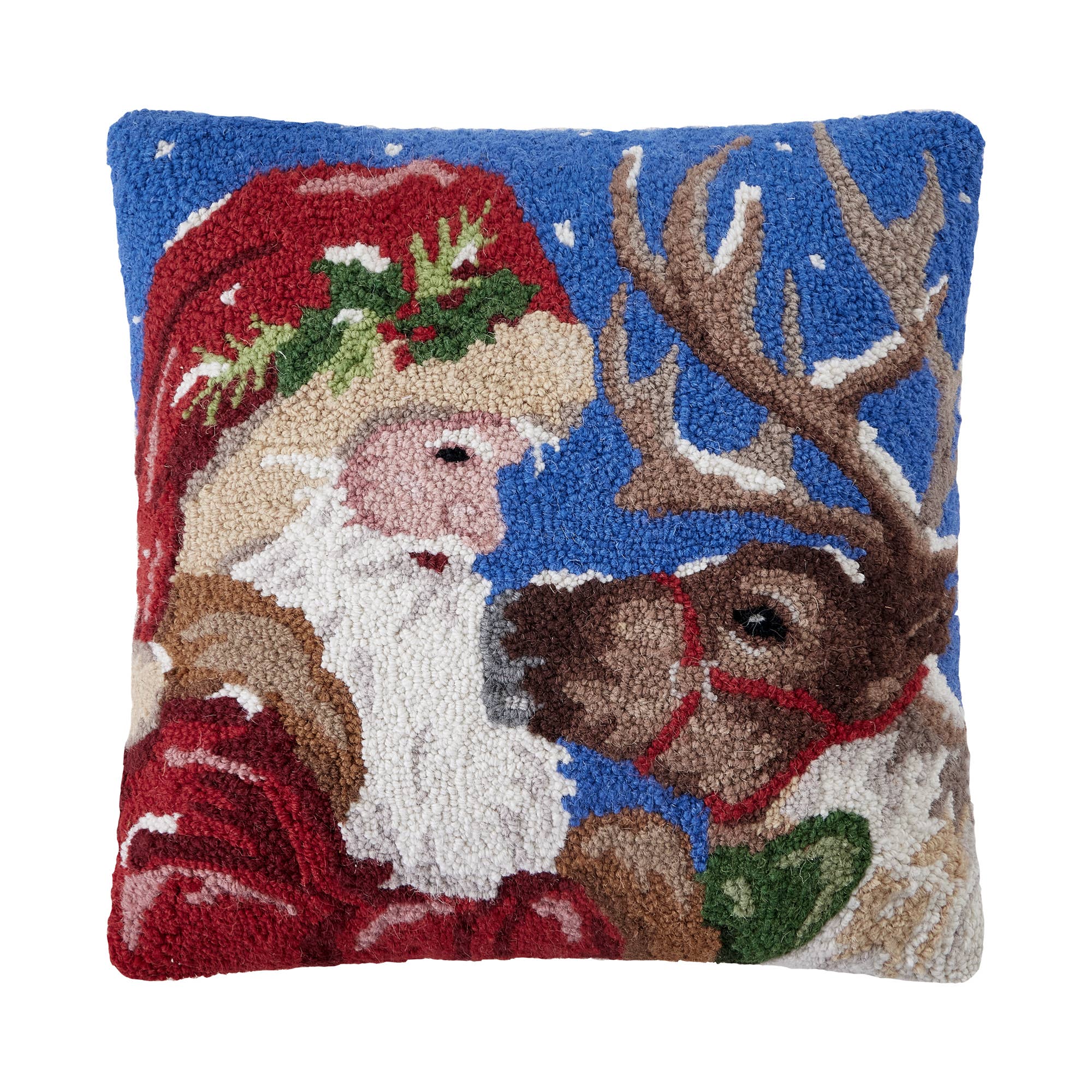 Santa And Reindeer Hook Pillow