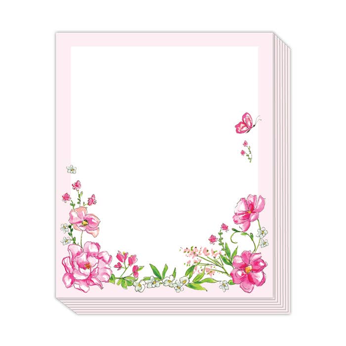 Handpainted Pink Floral Stack Pad