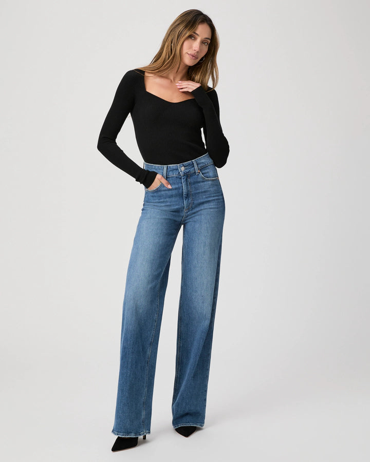 Sasha Wide Leg w/ Extended Coin Pocket - Stefania Distressed | Paige