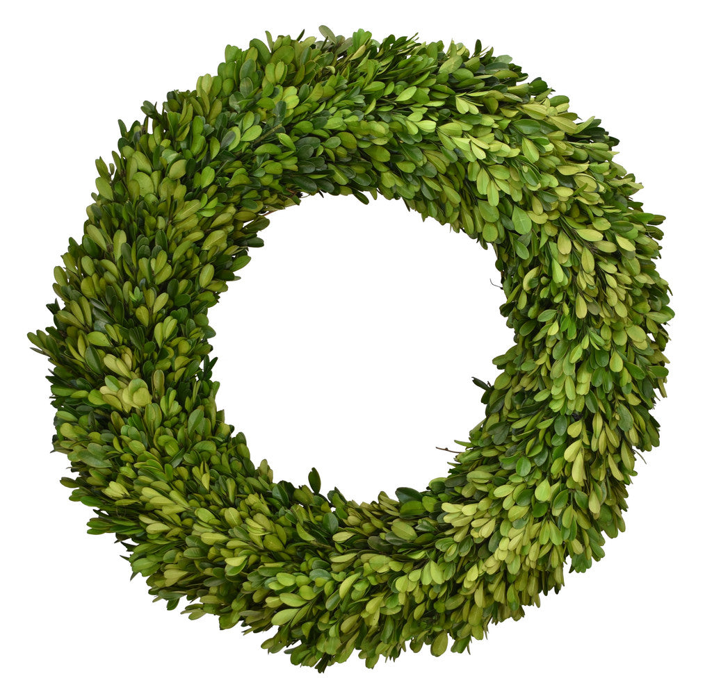 Preserved Boxwood Country Manor Wreath - 24"