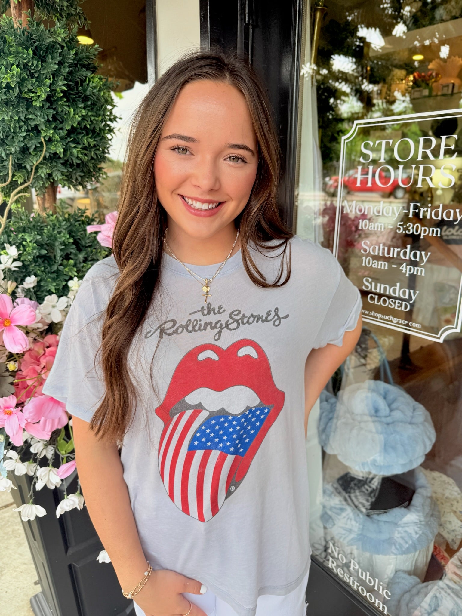 Rolling Stones Flag Tongue Burnout BF Tee | Daydreamer