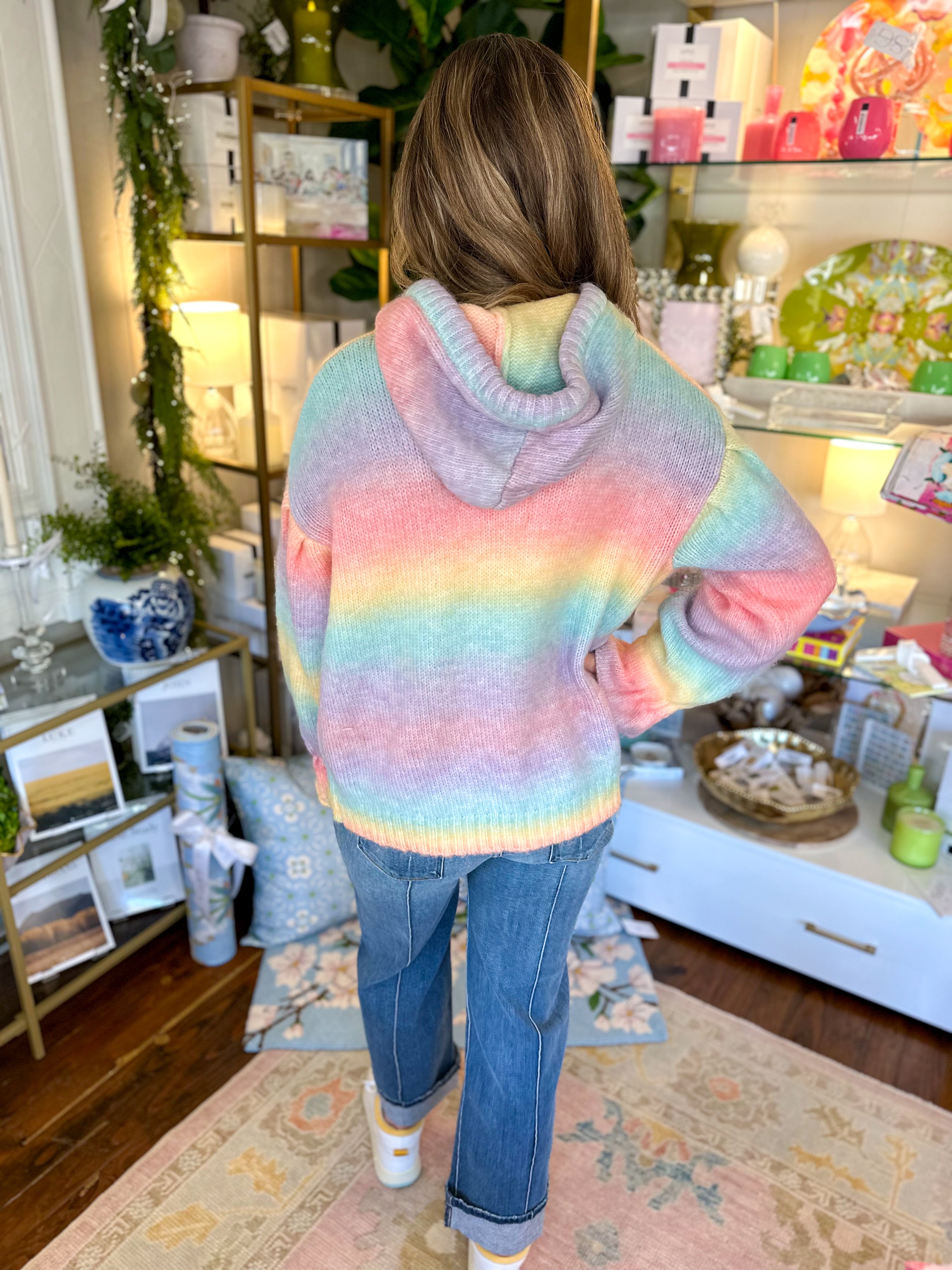 Rainbow Pastel Hoodie Sweater | KARLIE