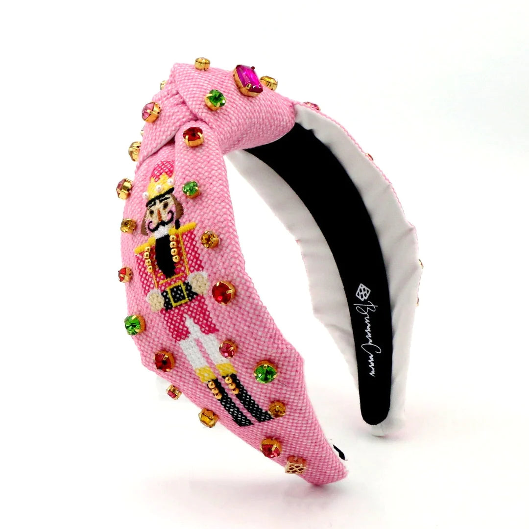 Pink Cross-Stitch Nutcracker Headband with Crystals | Brianna Cannon