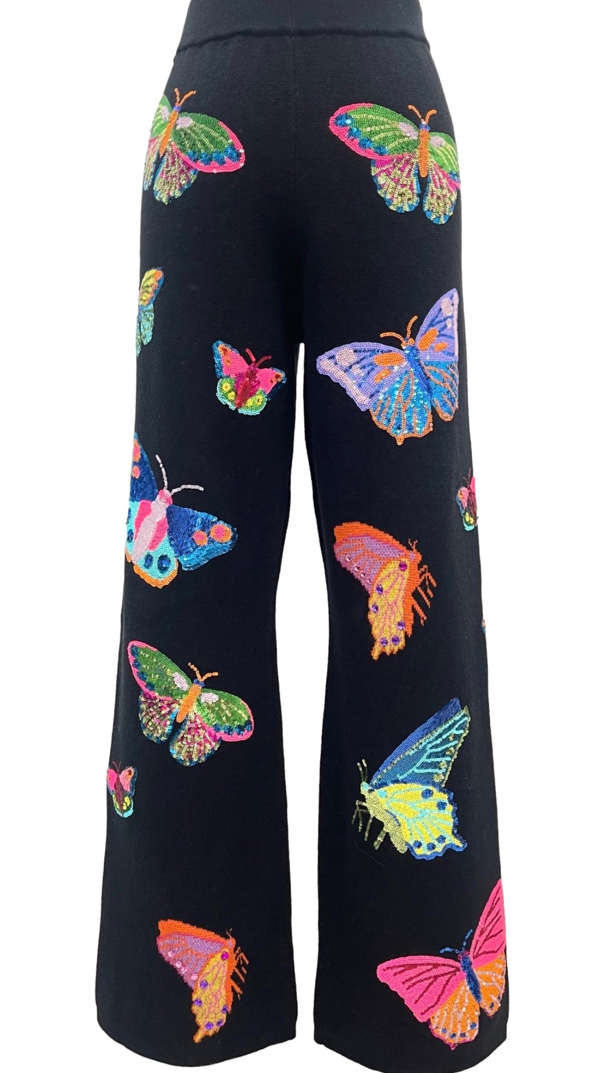 Black Big Butterfly Pants | Queen of Sparkles