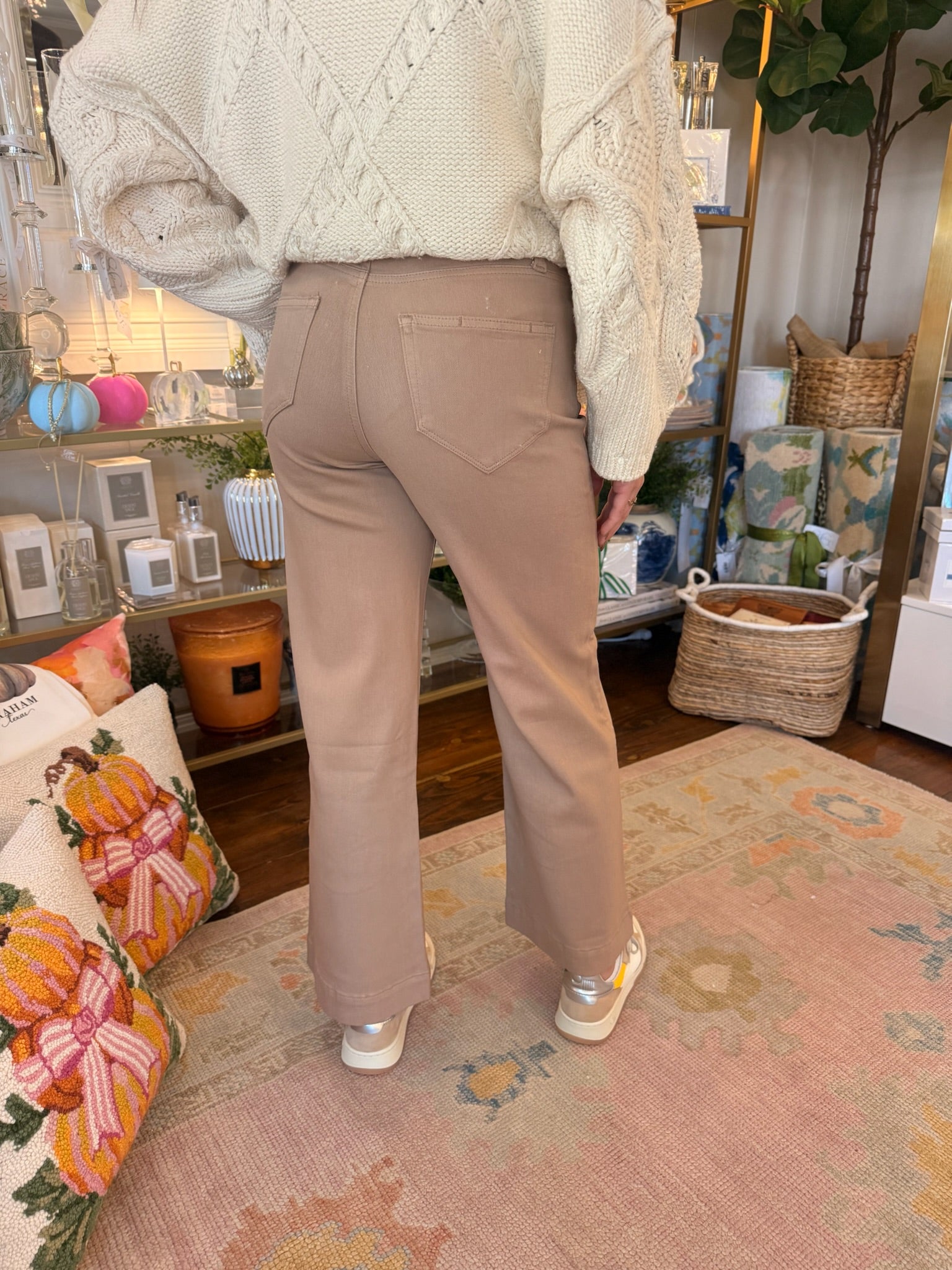 Anessa Wide Leg - French Latte Luxe Coating | Paige