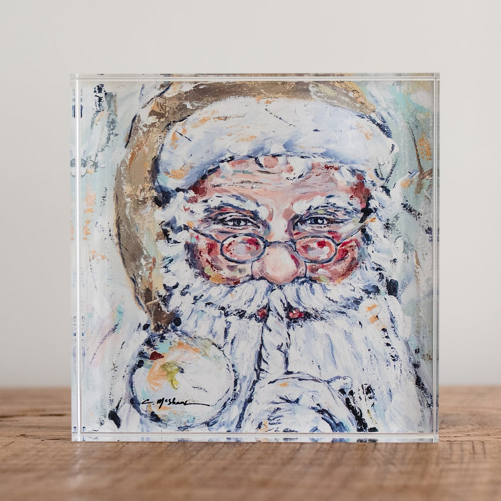 Secret Santa Acrylic Block | Chelsea McShane Art