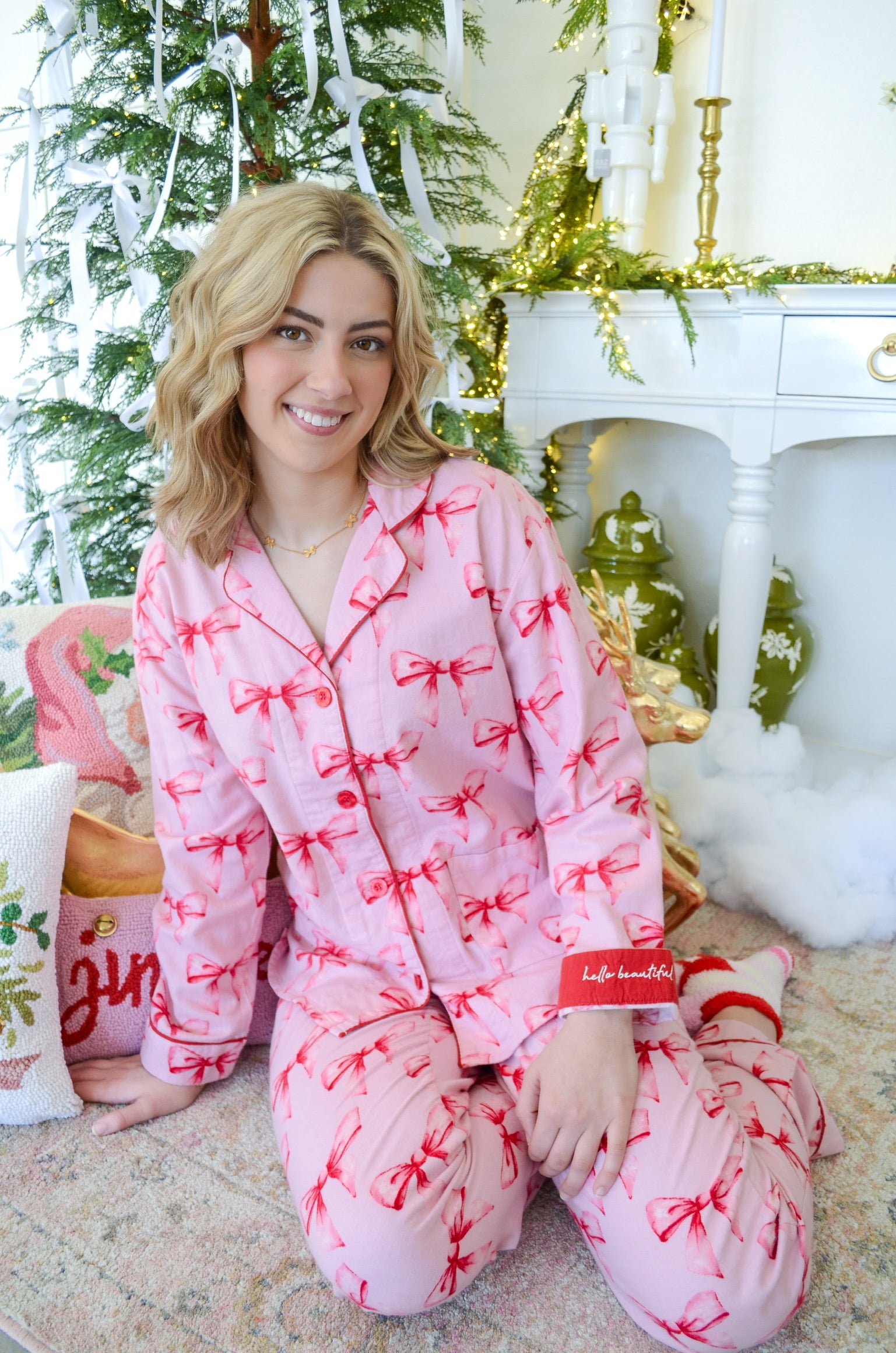 Flannel Bow Pj Set | P.J. Salvage