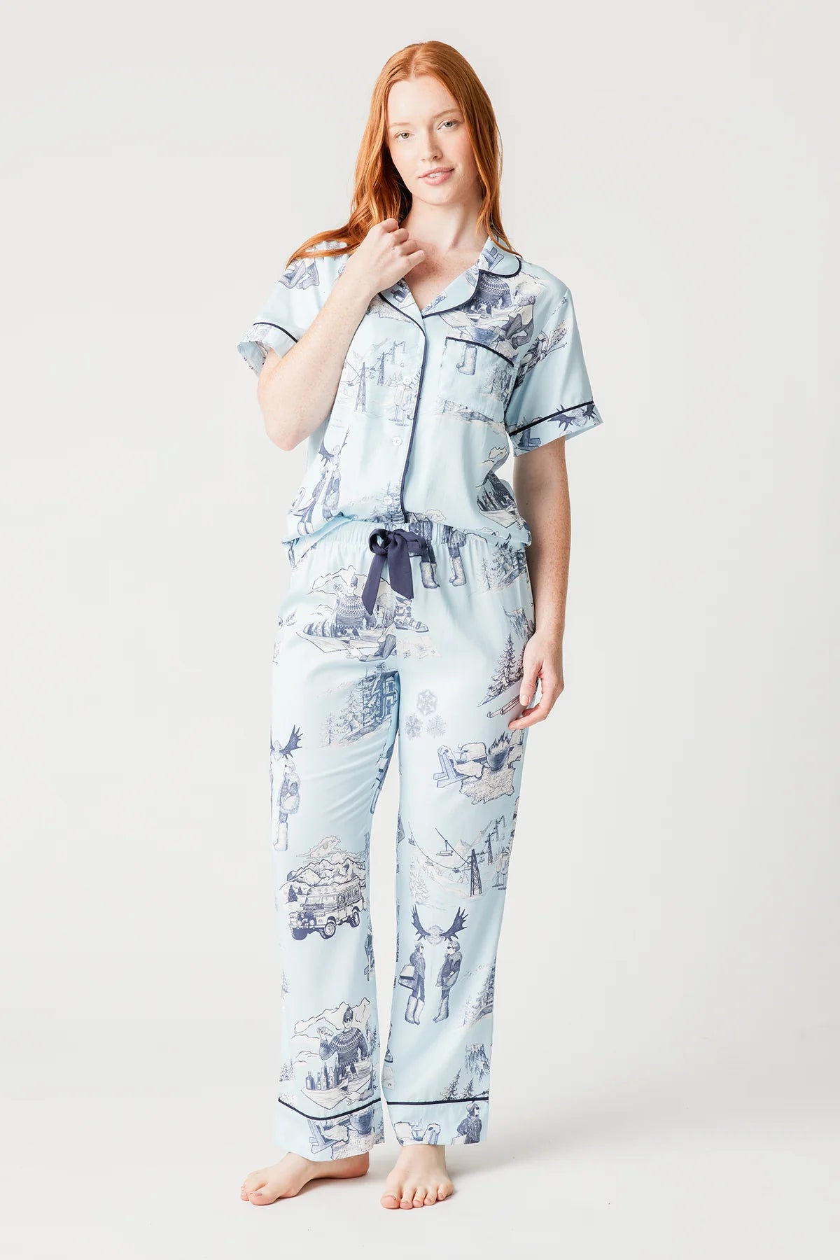 Après Ski Toile Pajama Pants Set | Katie Kime