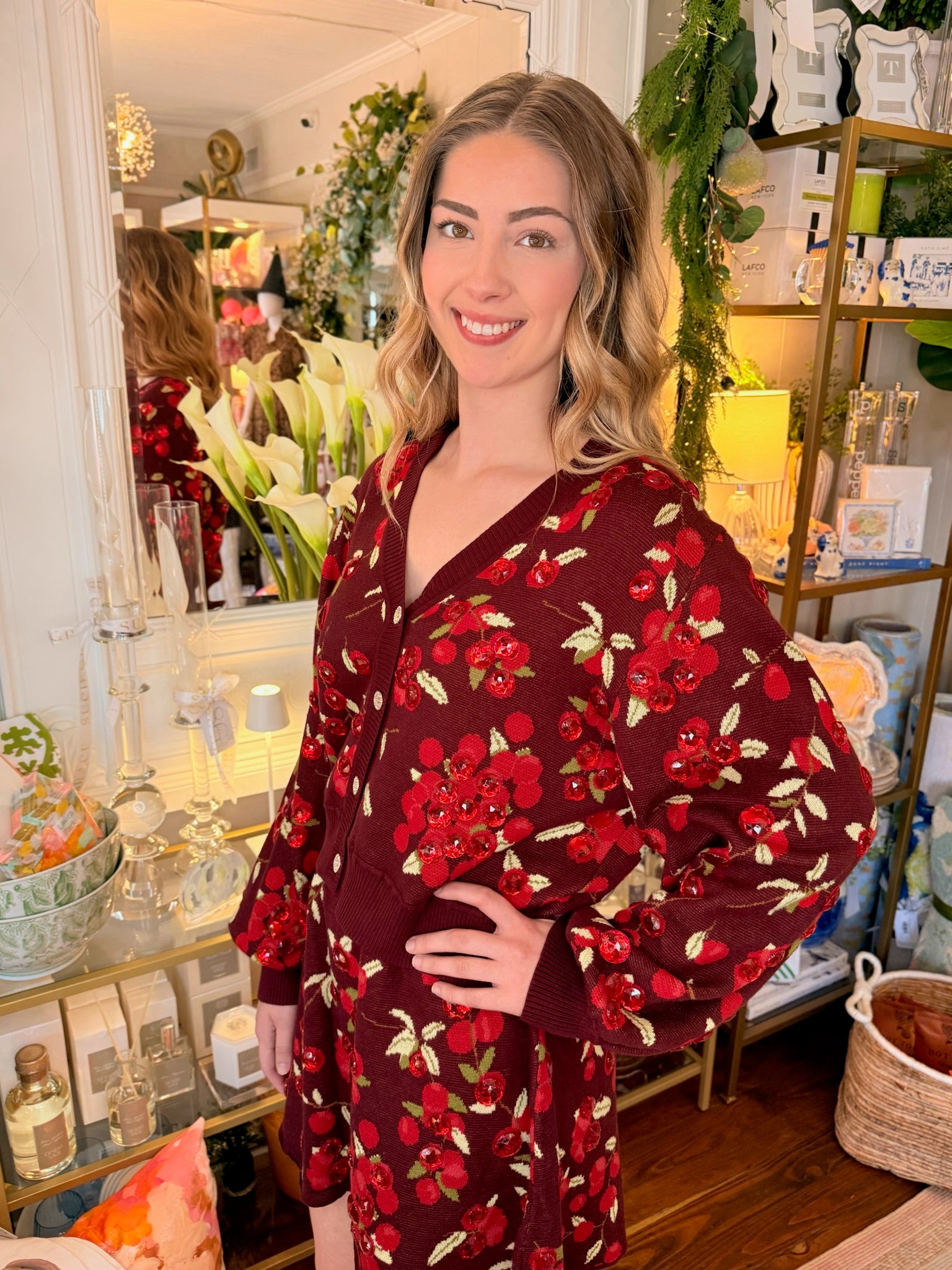 Maroon Cranberries Button Up Sweater | Queen of Sparkles