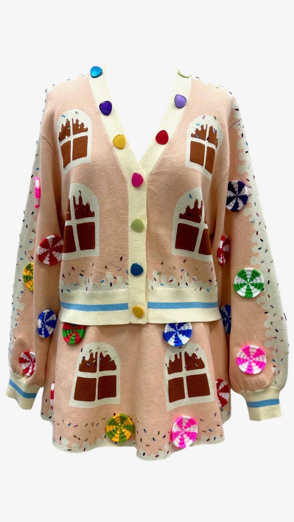 Entire Gingerbread House Cardigan | Queen of Sparkles