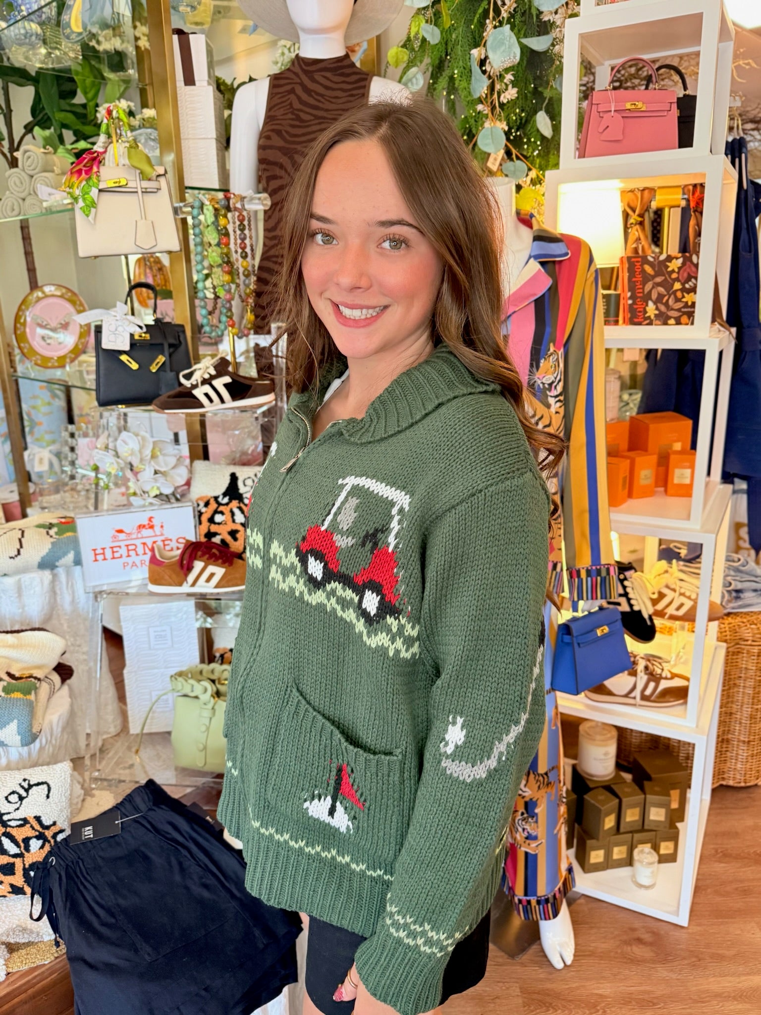 Meet Me At The Course Zip Sweater