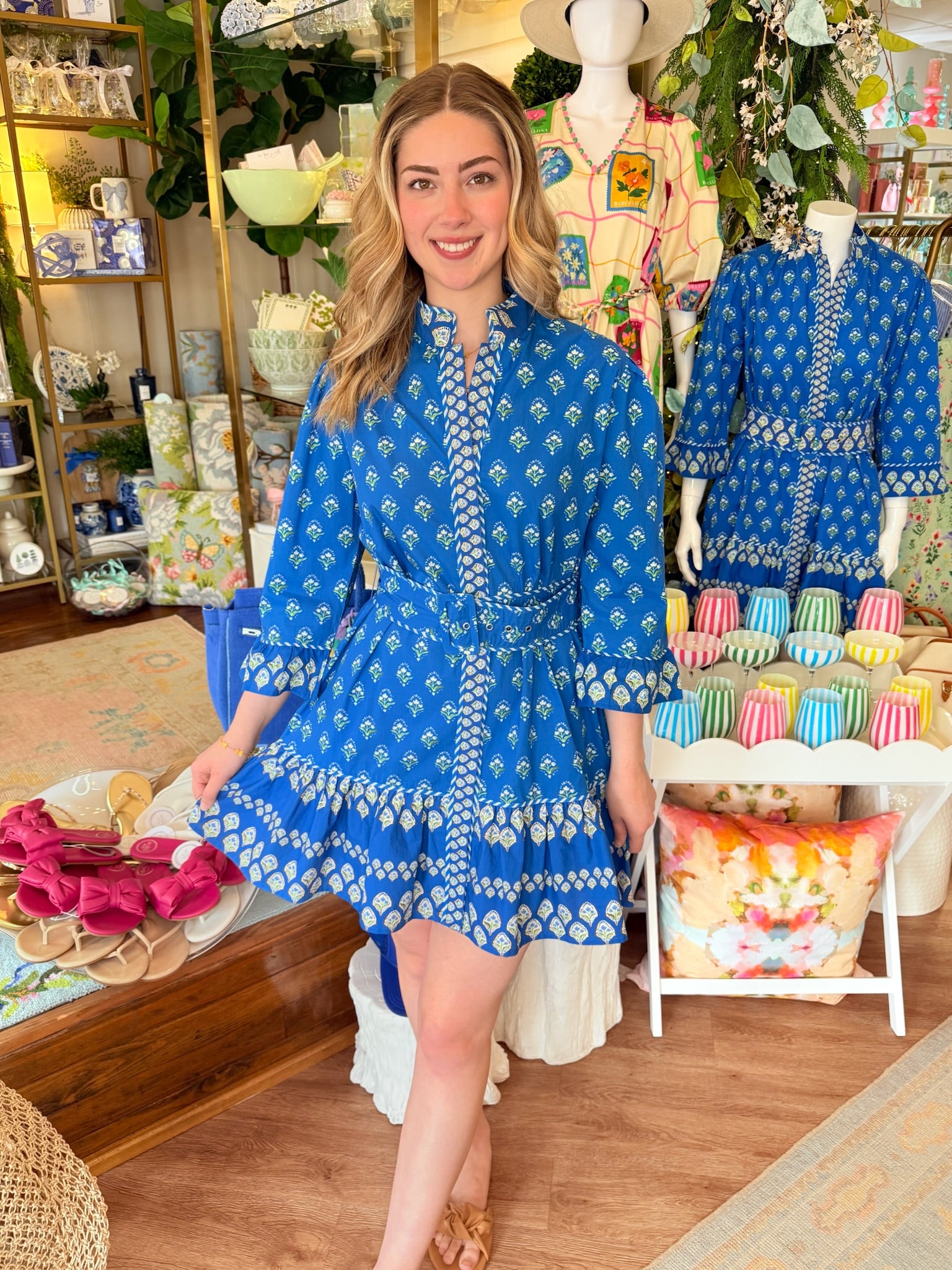 Frances Dress in Tulip Blue | Elizabeth James The Label