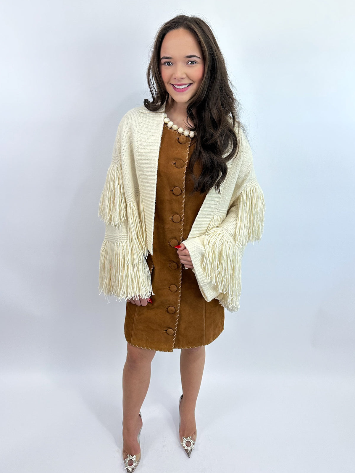 Carmen Cardigan in Off-White | Elizabeth James