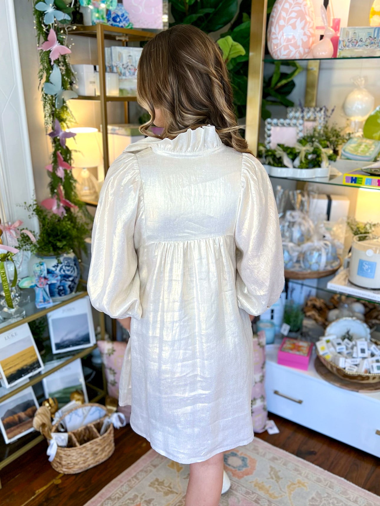 Stella Dress - White Gold | Emily McCarthy