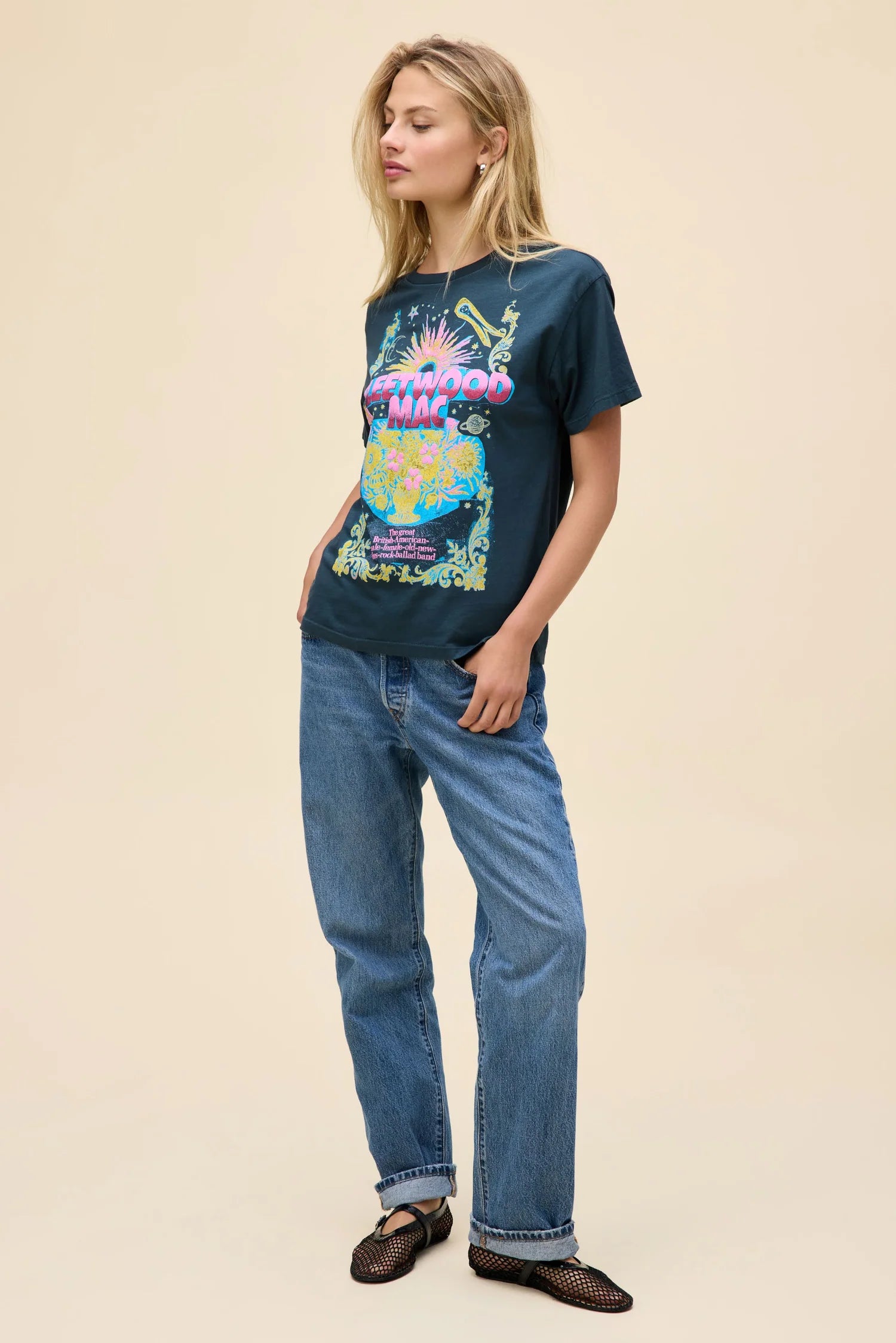 Fleetwood Mac Celestial Bouquet Boyfriend Tee | Daydreamer